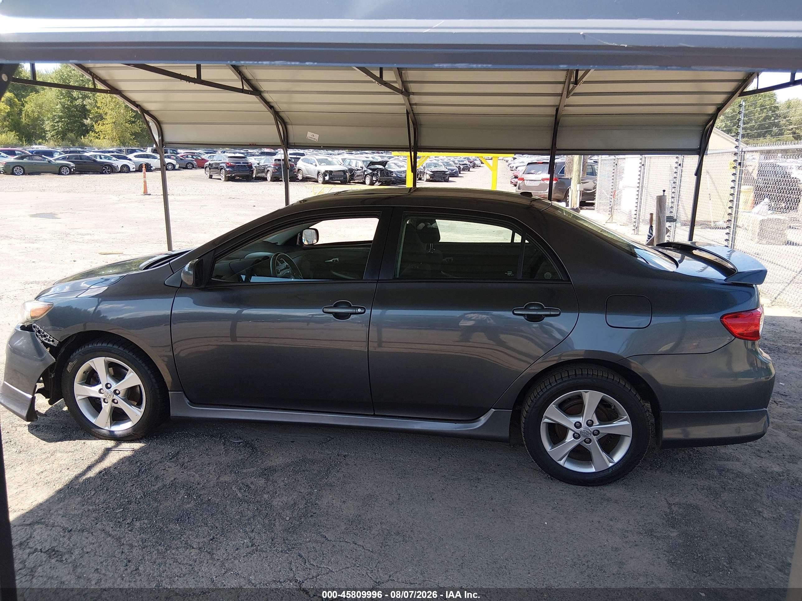 2011 Toyota Corolla S Gray vin: 2T1BU4EE7BC717450