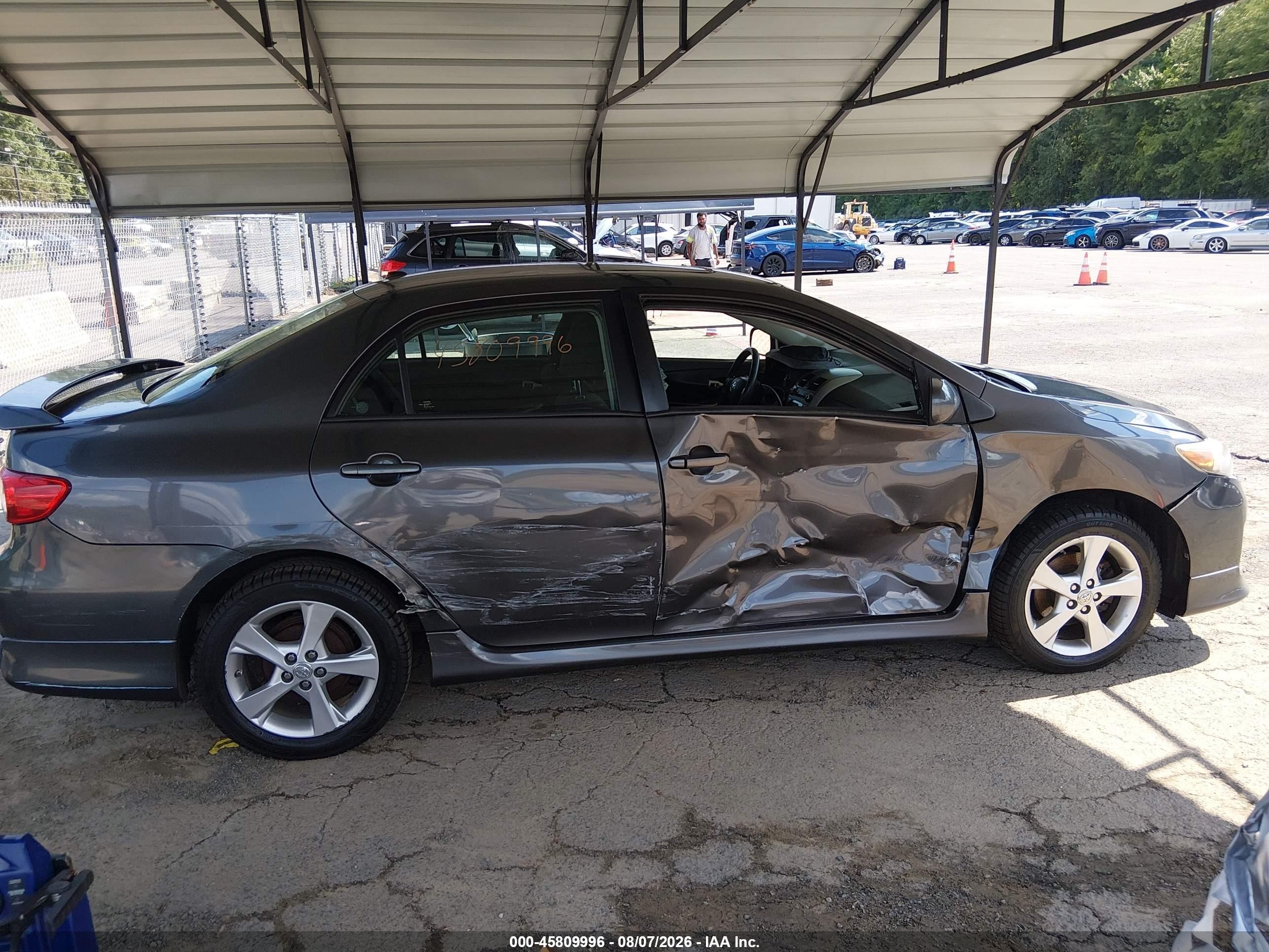 2011 Toyota Corolla S Gray vin: 2T1BU4EE7BC717450