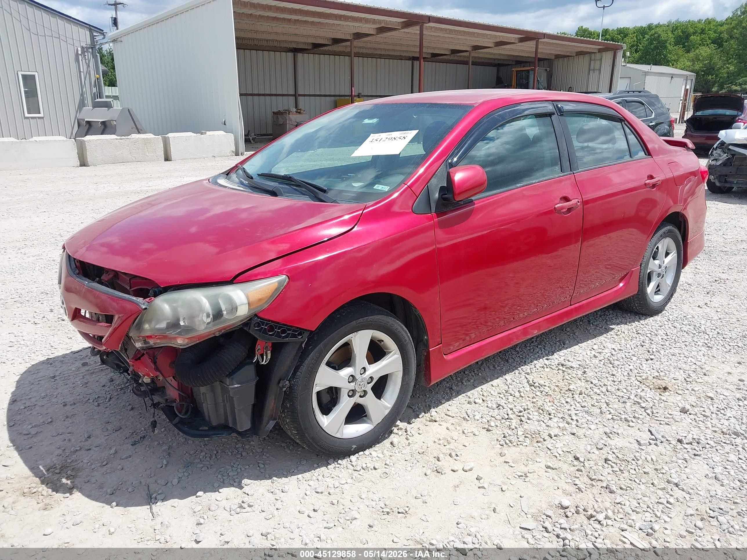 2011 Toyota Corolla S Red vin: 2T1BU4EE7BC718808