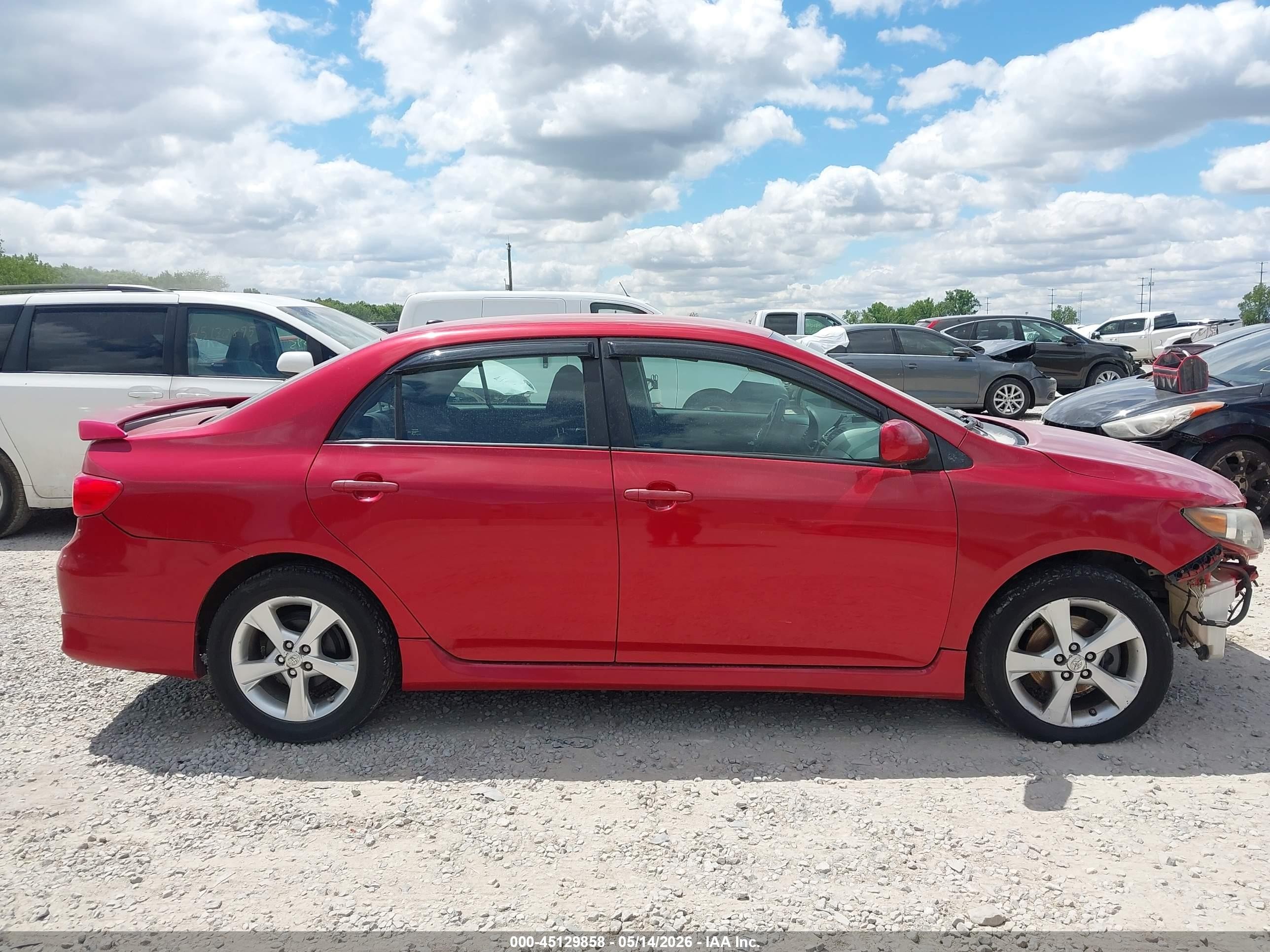 2011 Toyota Corolla S Red vin: 2T1BU4EE7BC718808