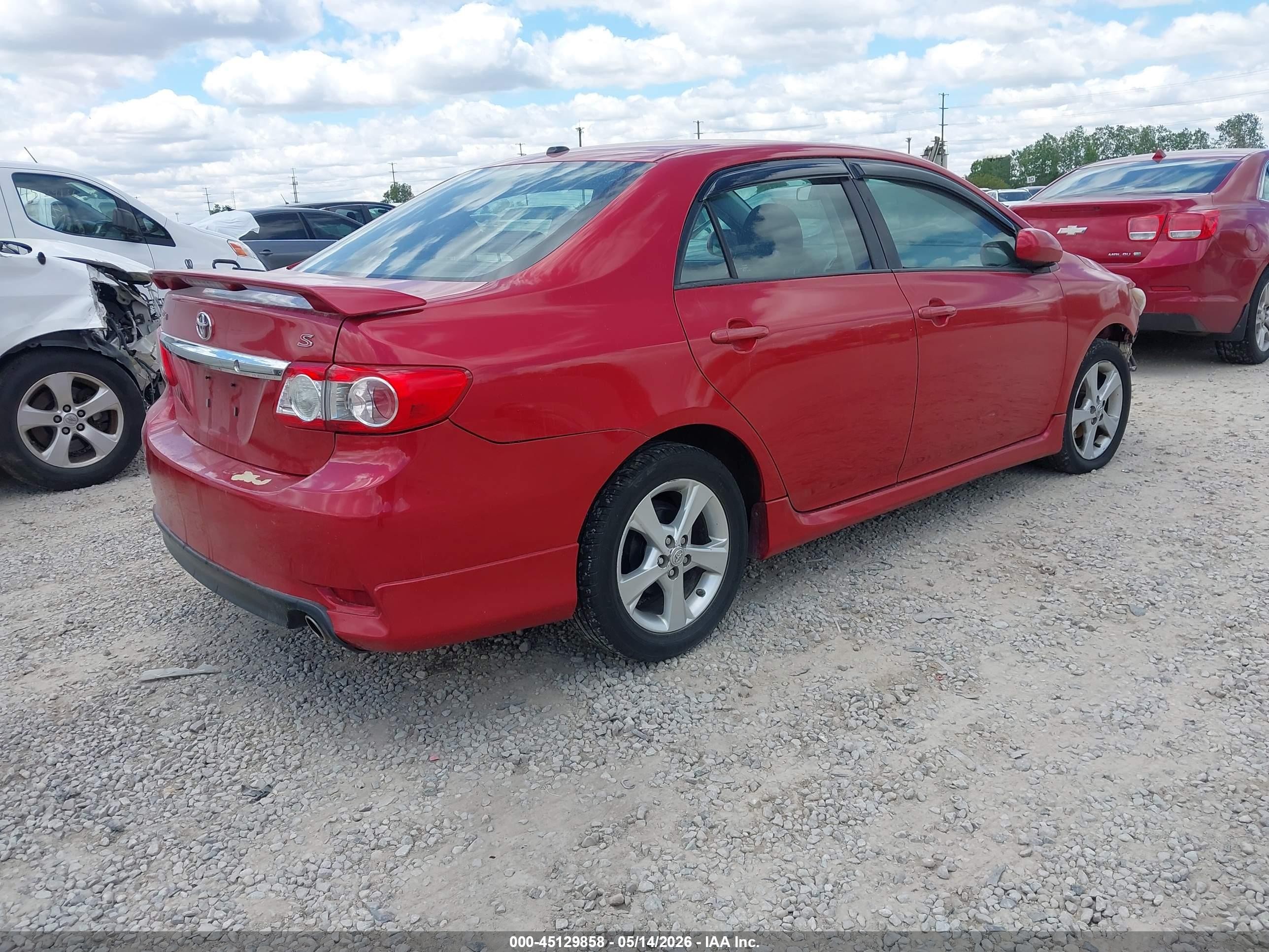 2011 Toyota Corolla S Red vin: 2T1BU4EE7BC718808