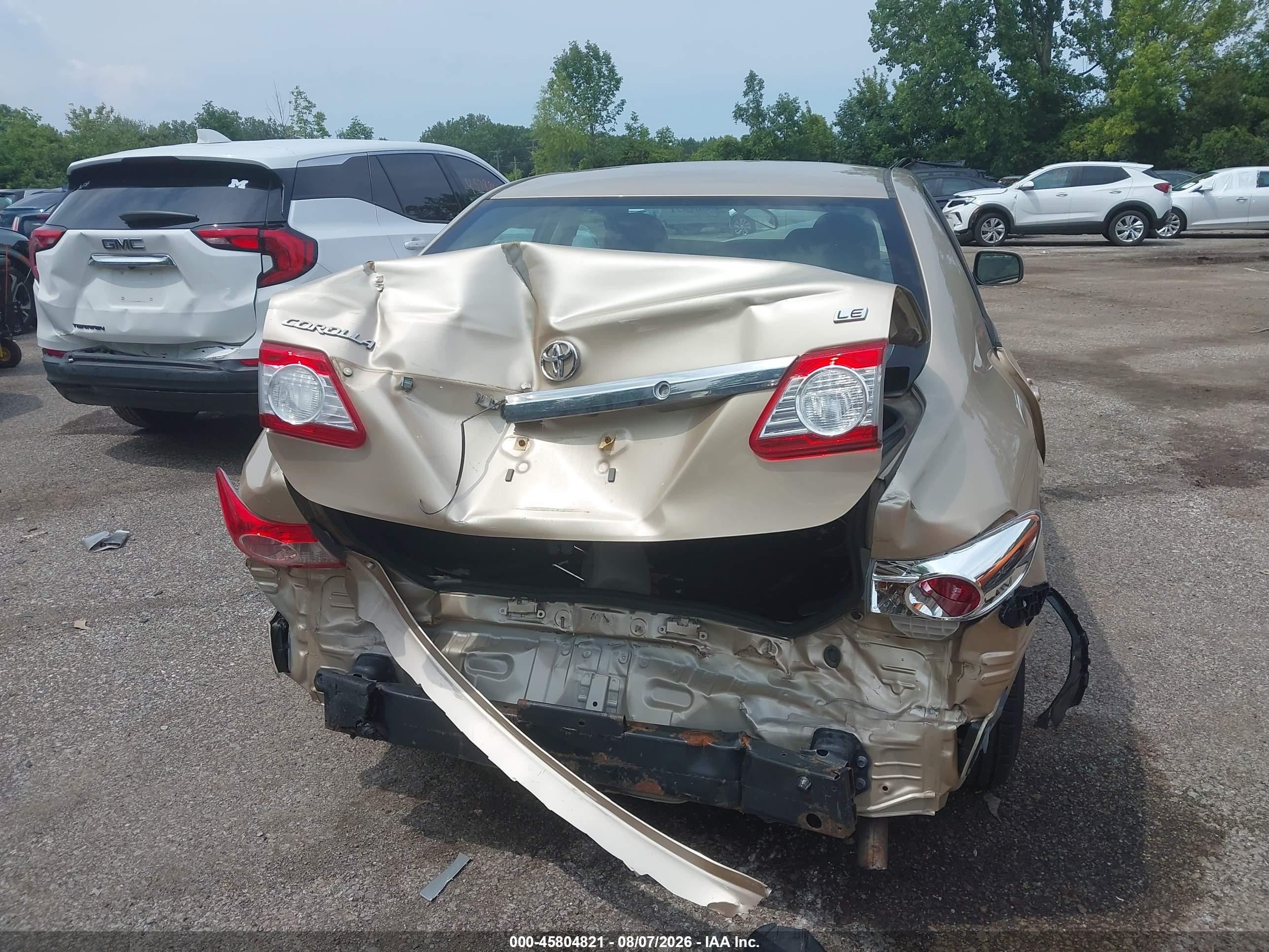 2011 Toyota Corolla Le Золотой vin: 2T1BU4EE7BC721434