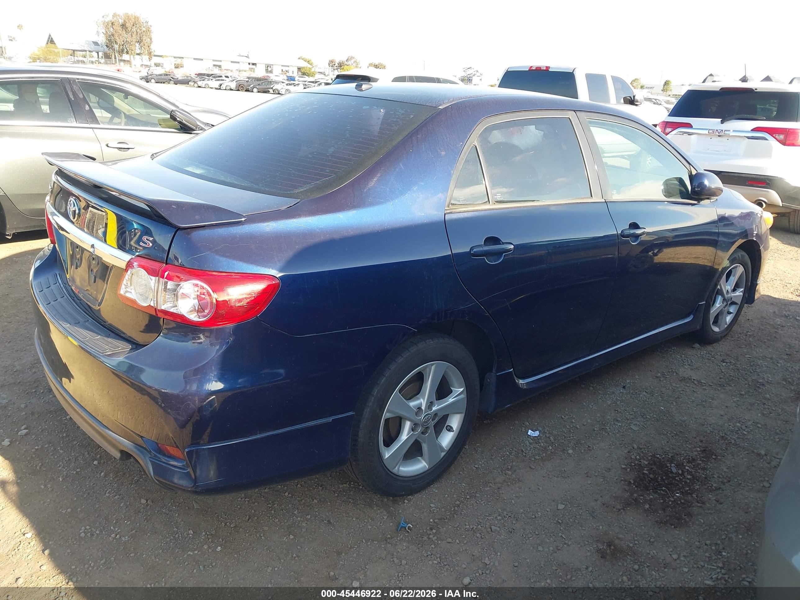 2011 Toyota Corolla S Dark Blue vin: 2T1BU4EE7BC732207
