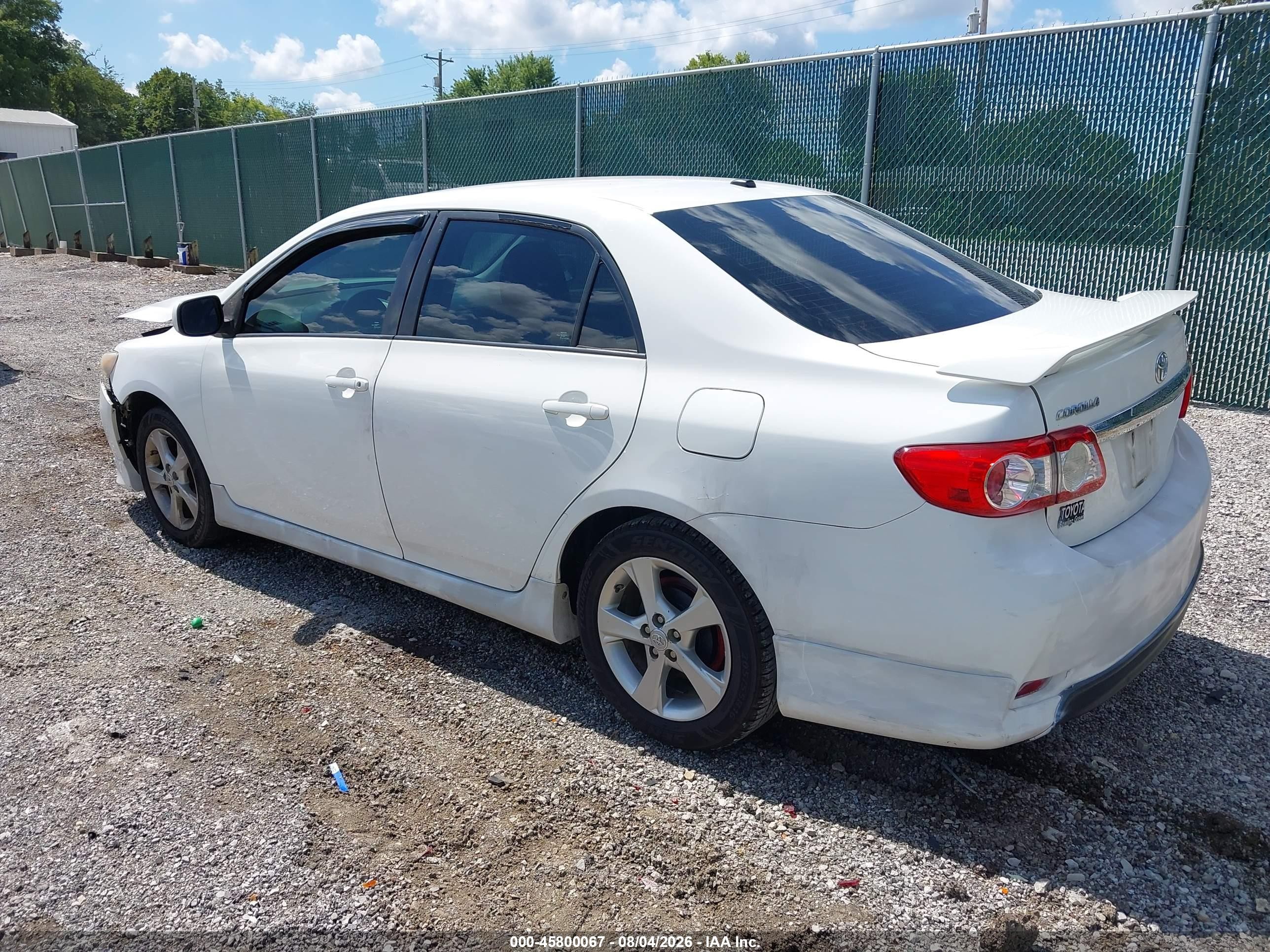 2011 Toyota Corolla S White vin: 2T1BU4EE7BC741943
