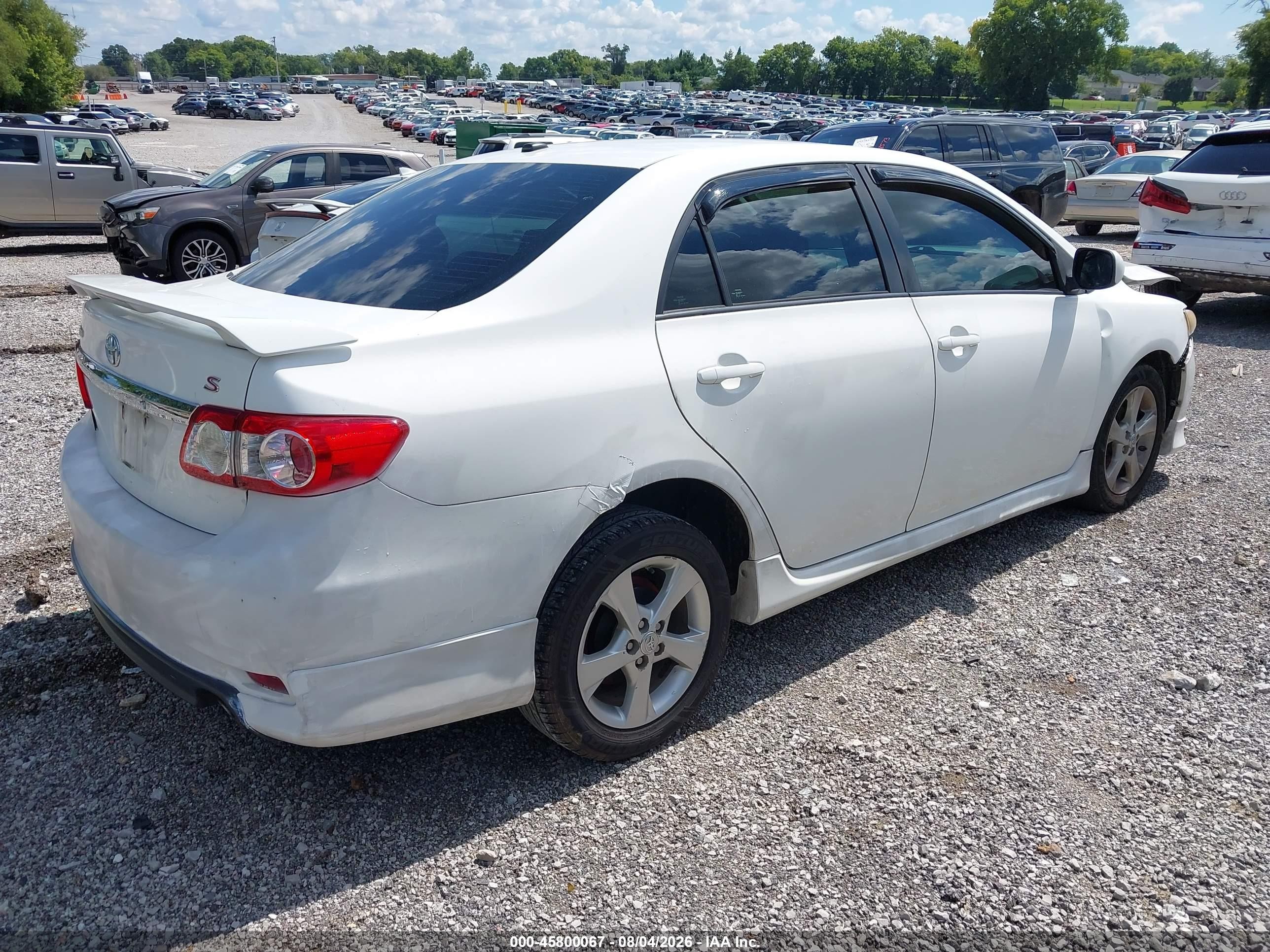 2011 Toyota Corolla S White vin: 2T1BU4EE7BC741943