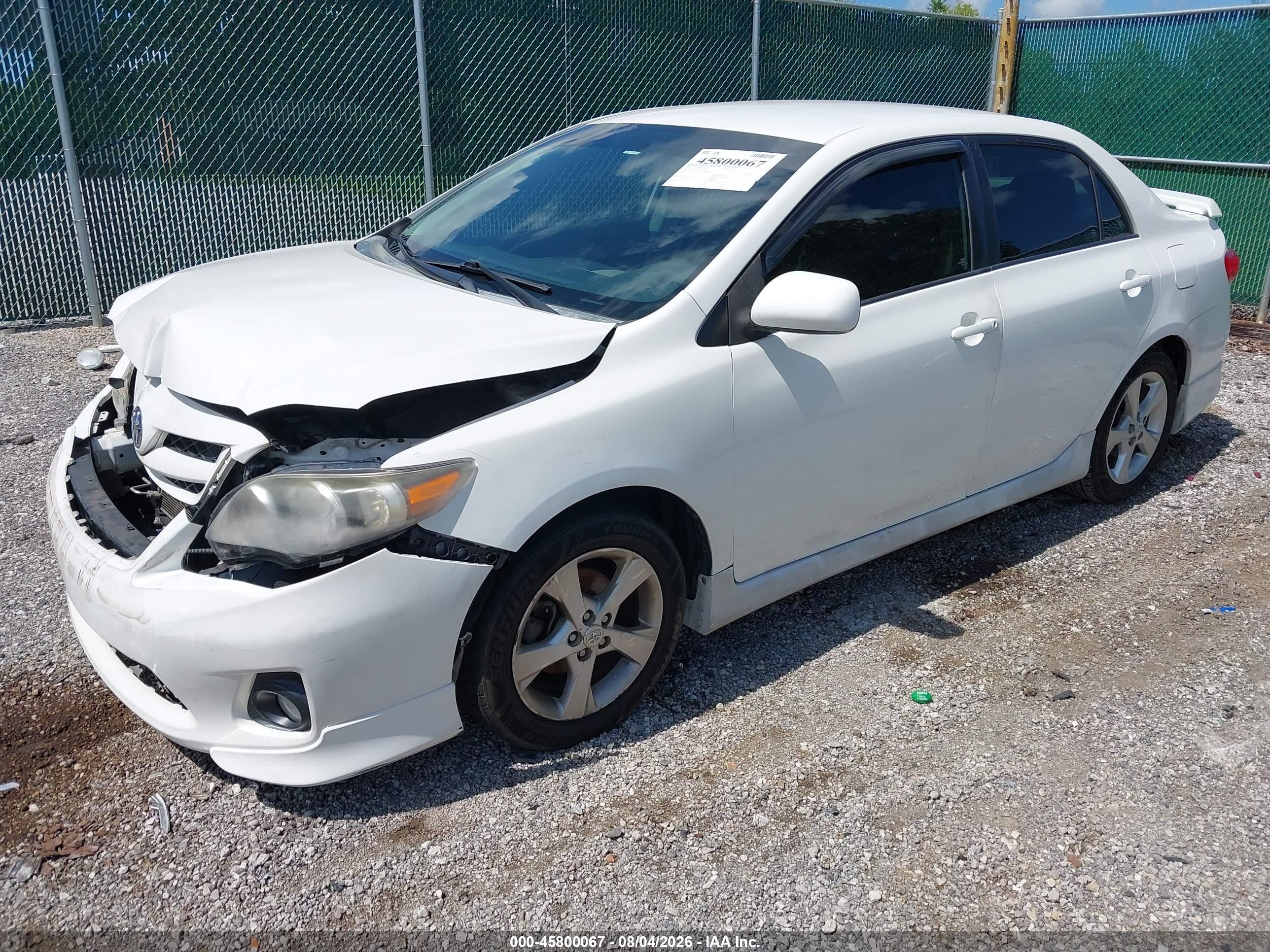 2011 Toyota Corolla S White vin: 2T1BU4EE7BC741943