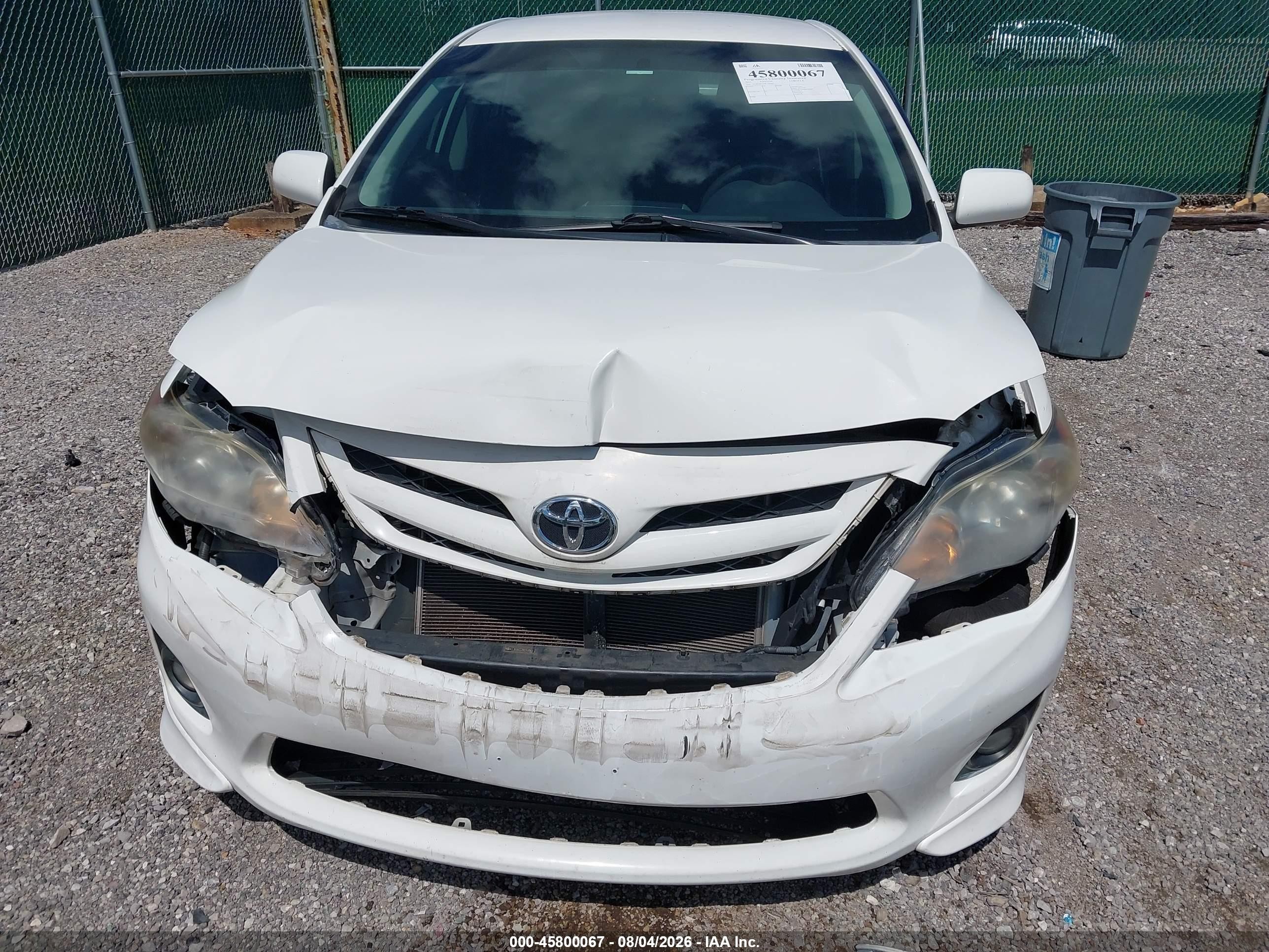 2011 Toyota Corolla S White vin: 2T1BU4EE7BC741943