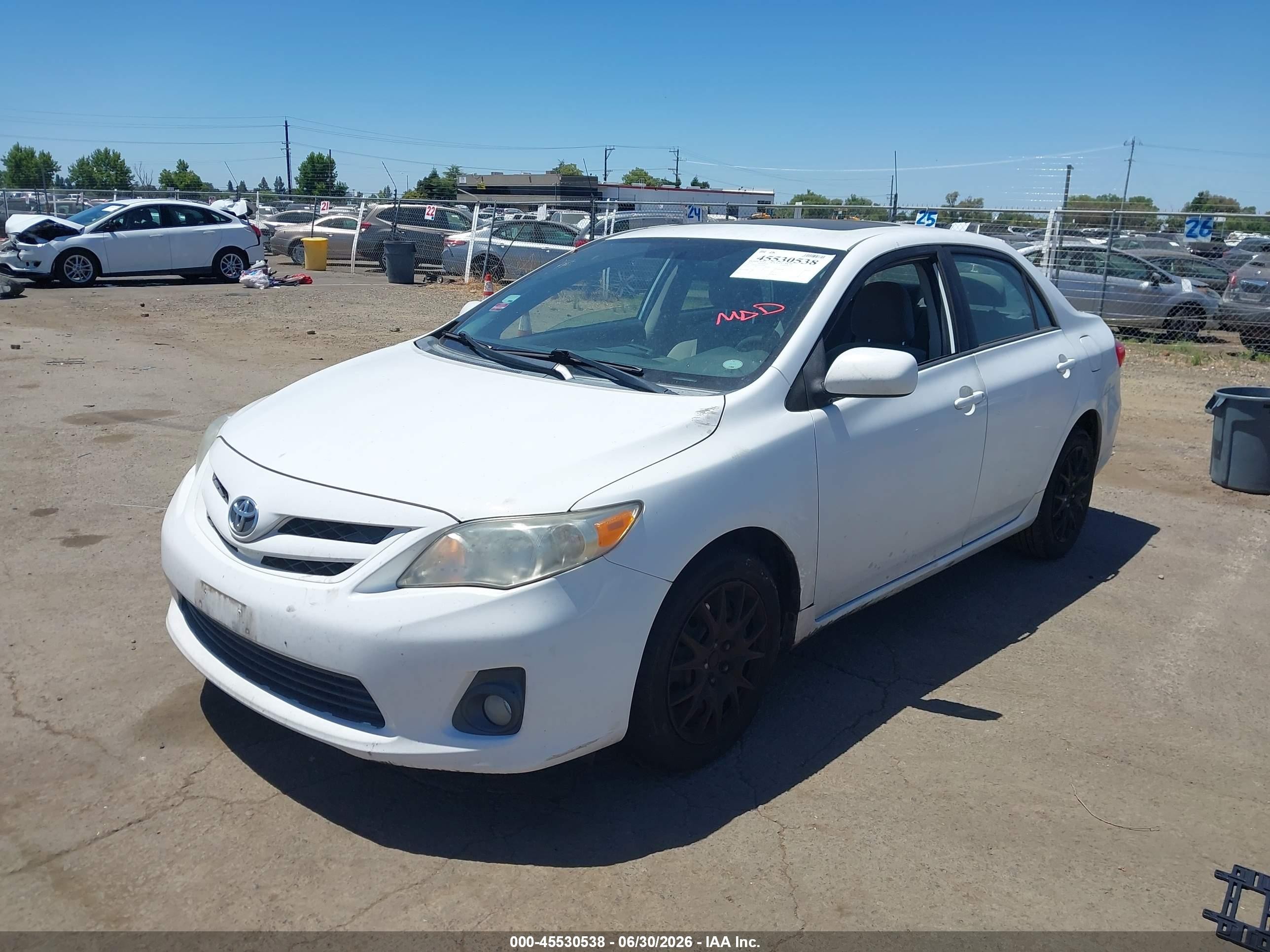 2012 Toyota Corolla Le White vin: 2T1BU4EE7CC755942