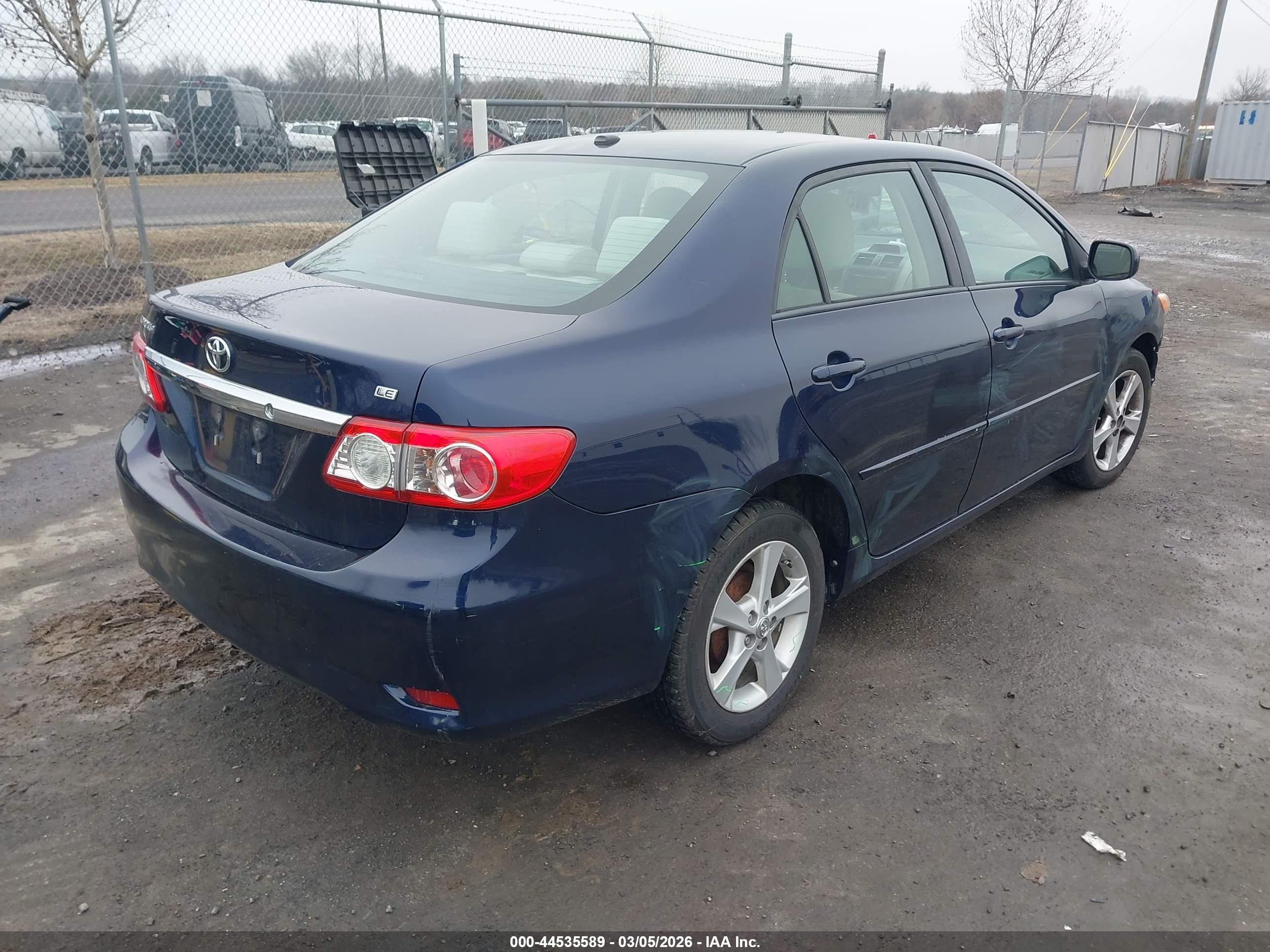 2012 Toyota Corolla Le Blue vin: 2T1BU4EE7CC770537