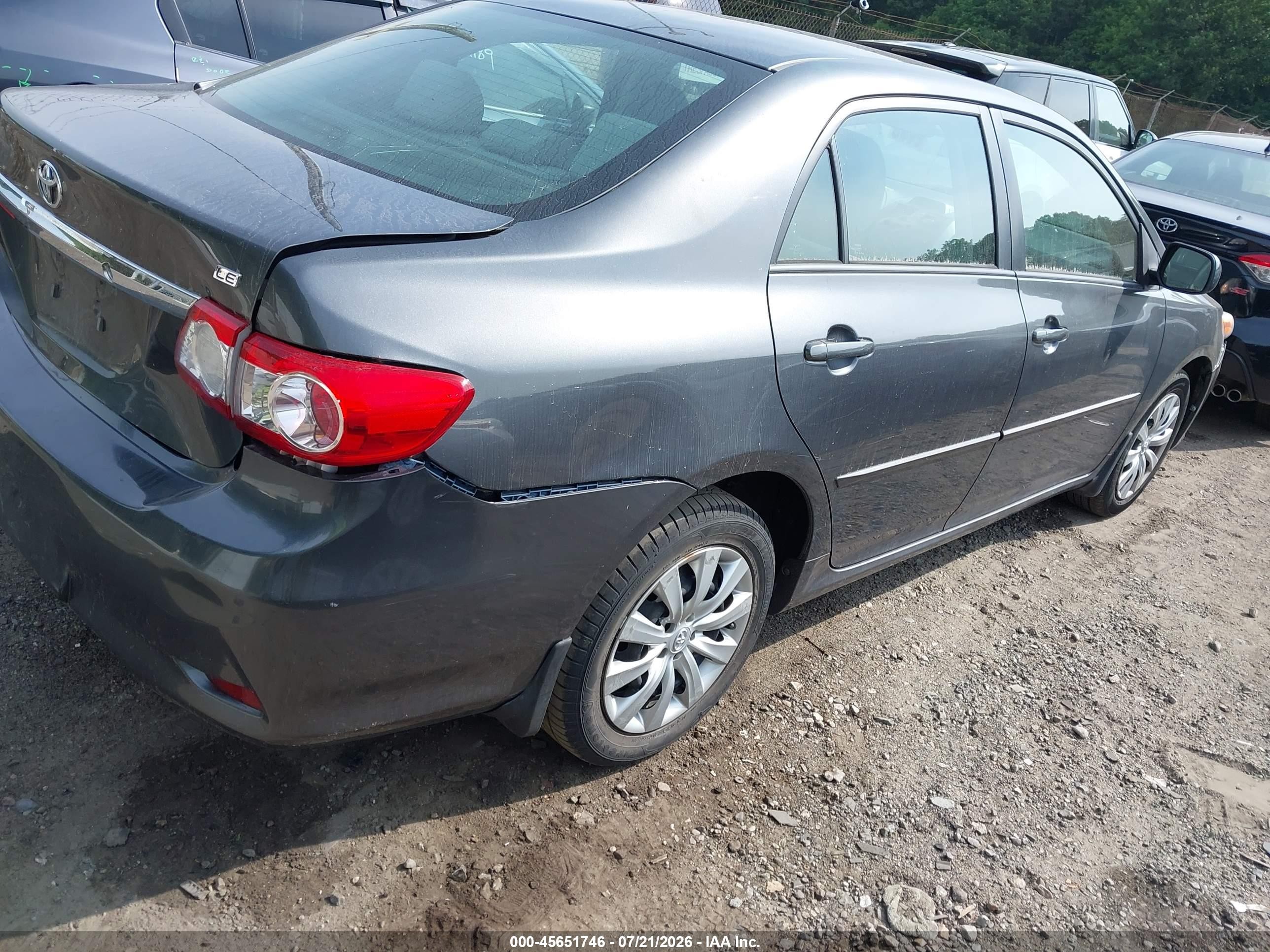 2012 Toyota Corolla Le Gray vin: 2T1BU4EE7CC783725
