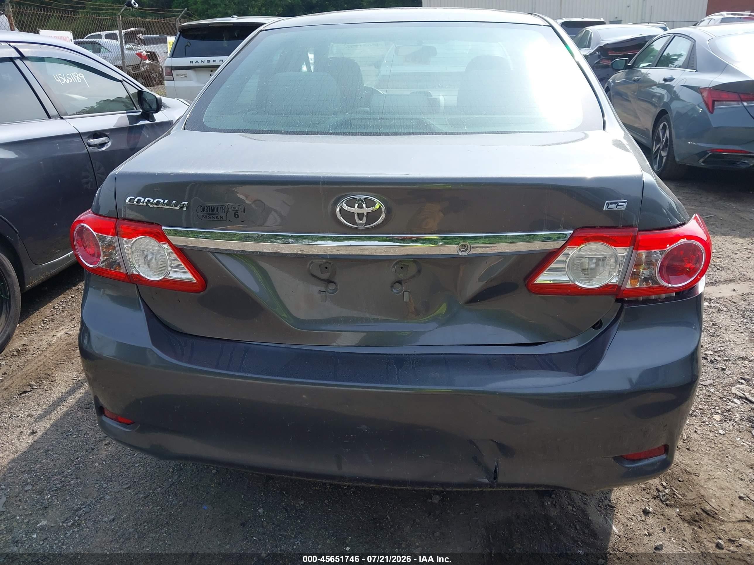 2012 Toyota Corolla Le Gray vin: 2T1BU4EE7CC783725
