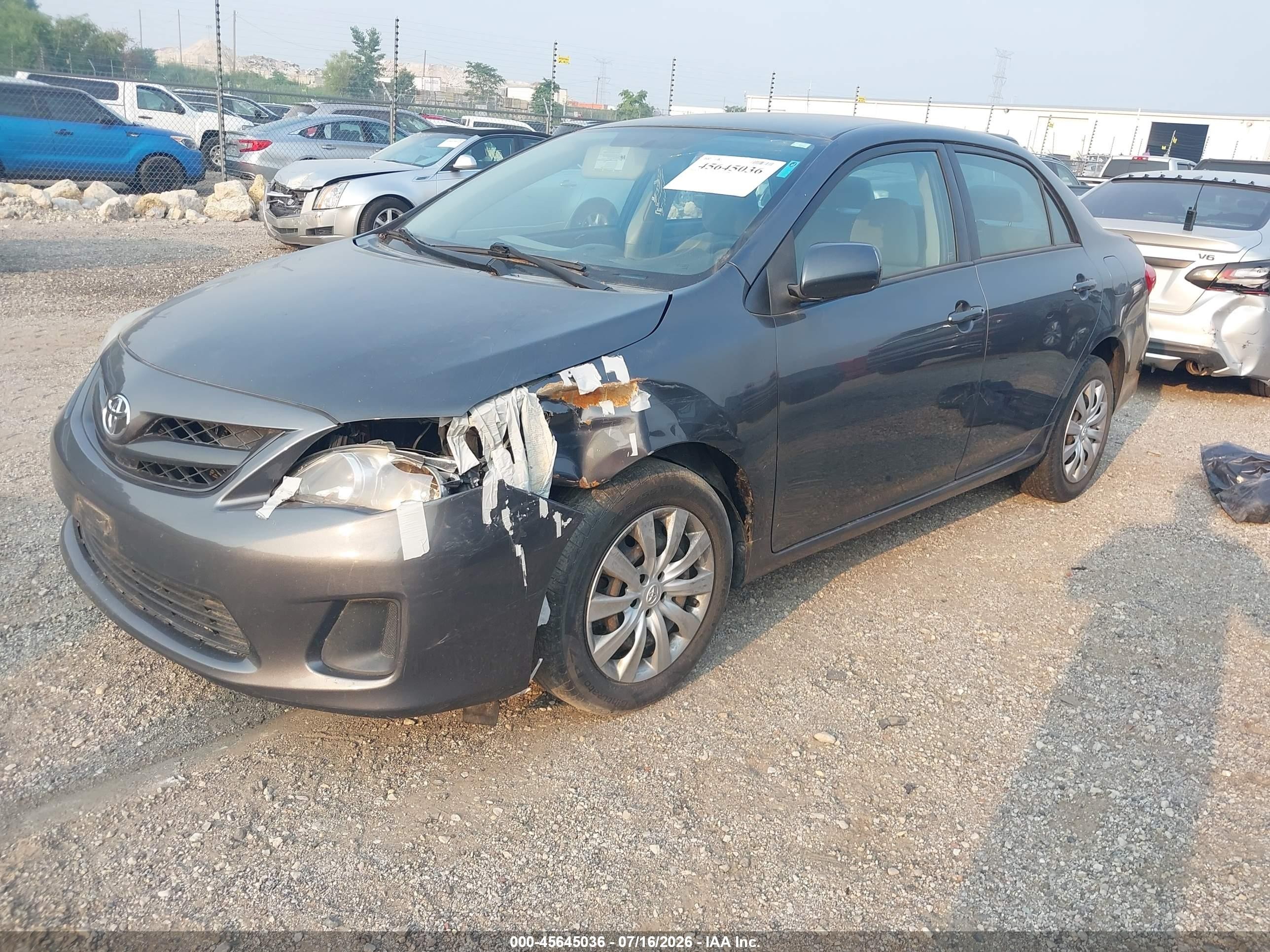 2012 Toyota Corolla Le Серый vin: 2T1BU4EE7CC785720