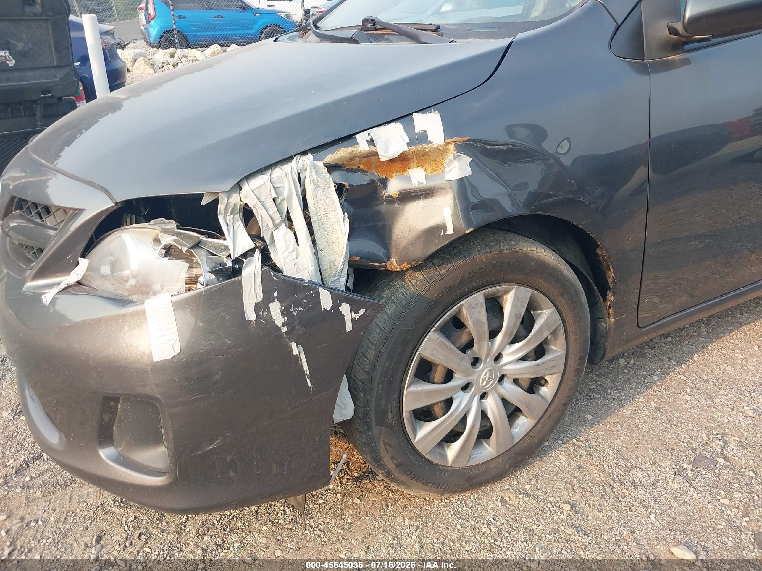 2012 Toyota Corolla Le Серый vin: 2T1BU4EE7CC785720