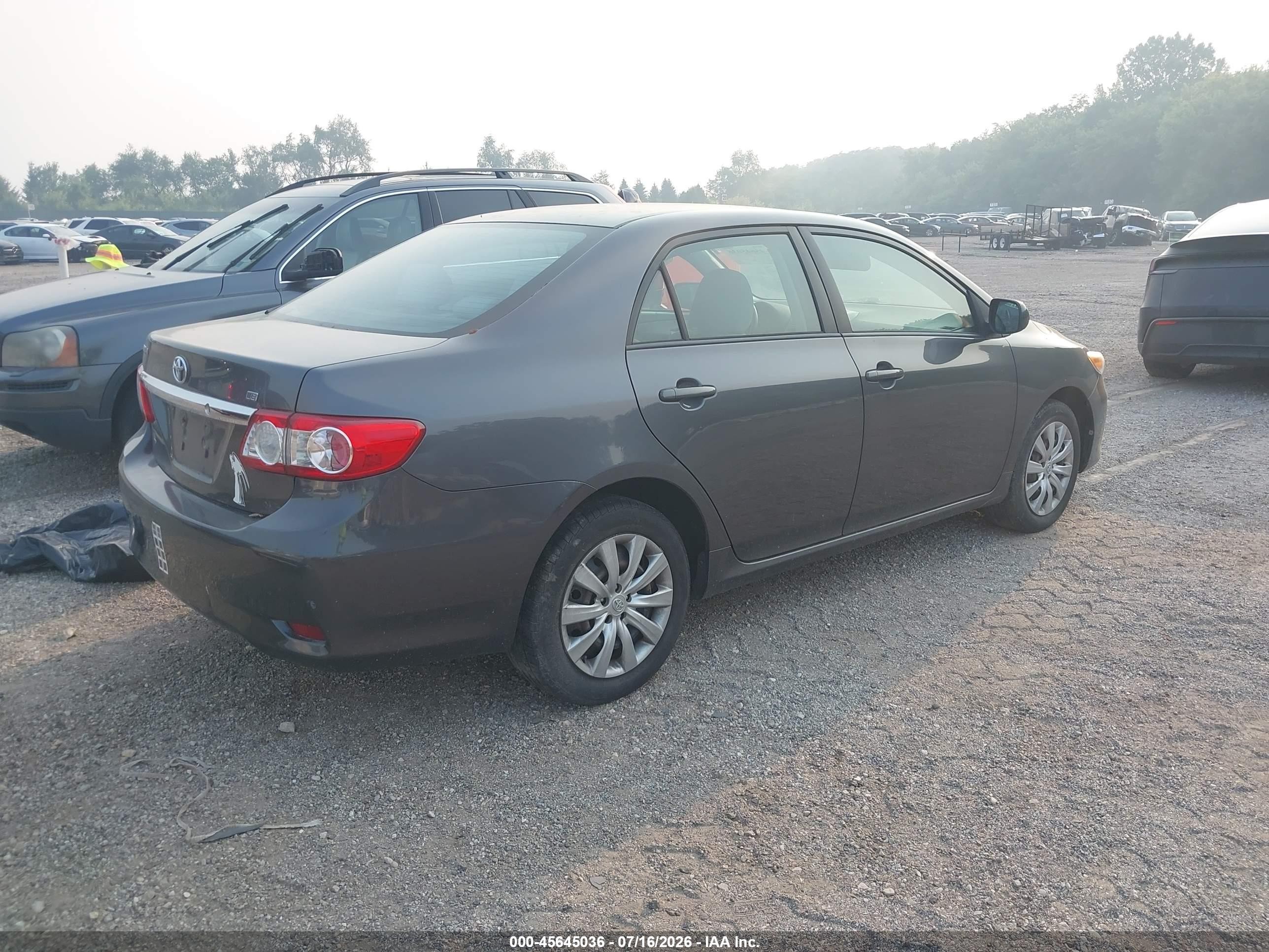 2012 Toyota Corolla Le Серый vin: 2T1BU4EE7CC785720