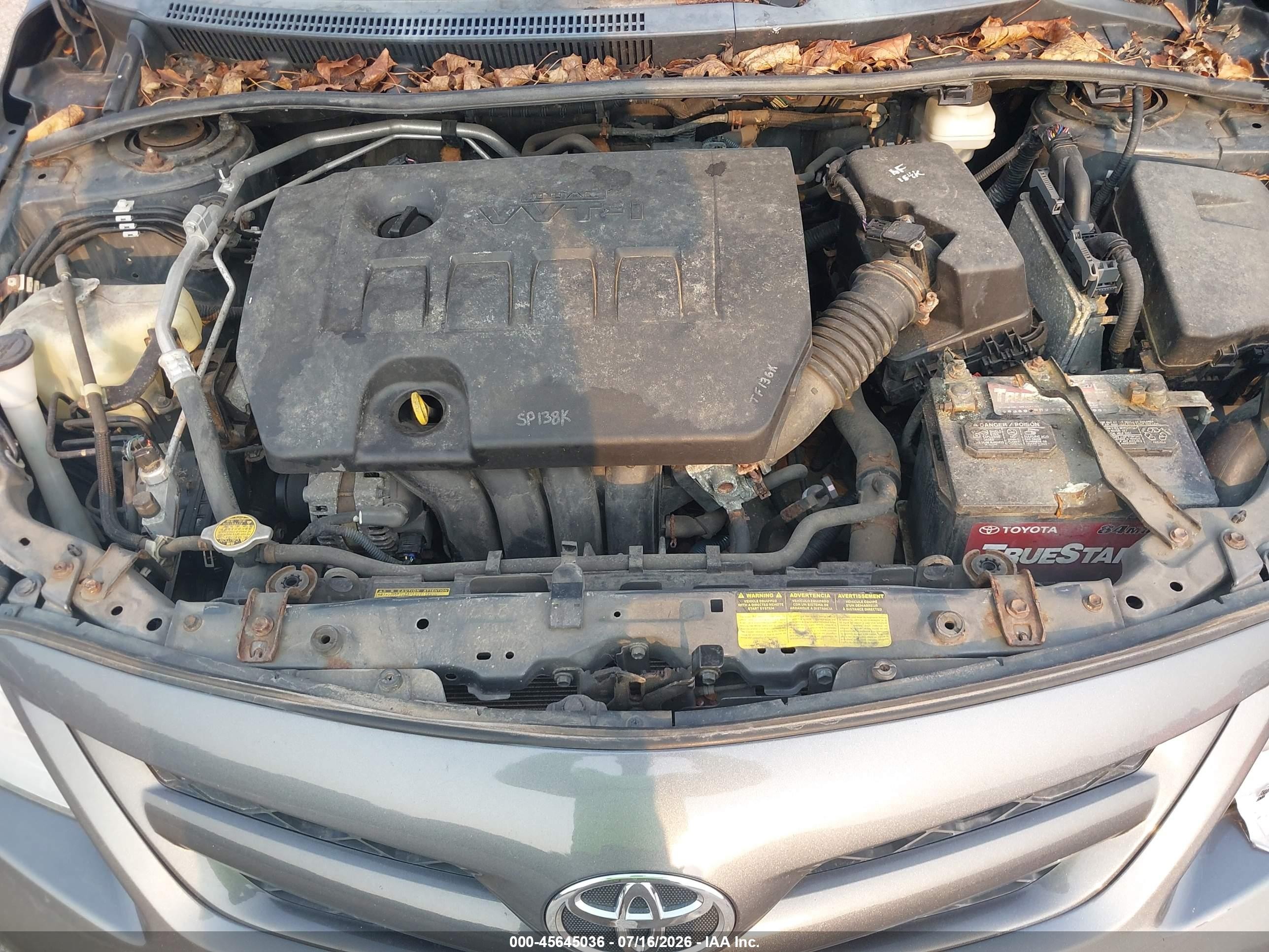 2012 Toyota Corolla Le Серый vin: 2T1BU4EE7CC785720