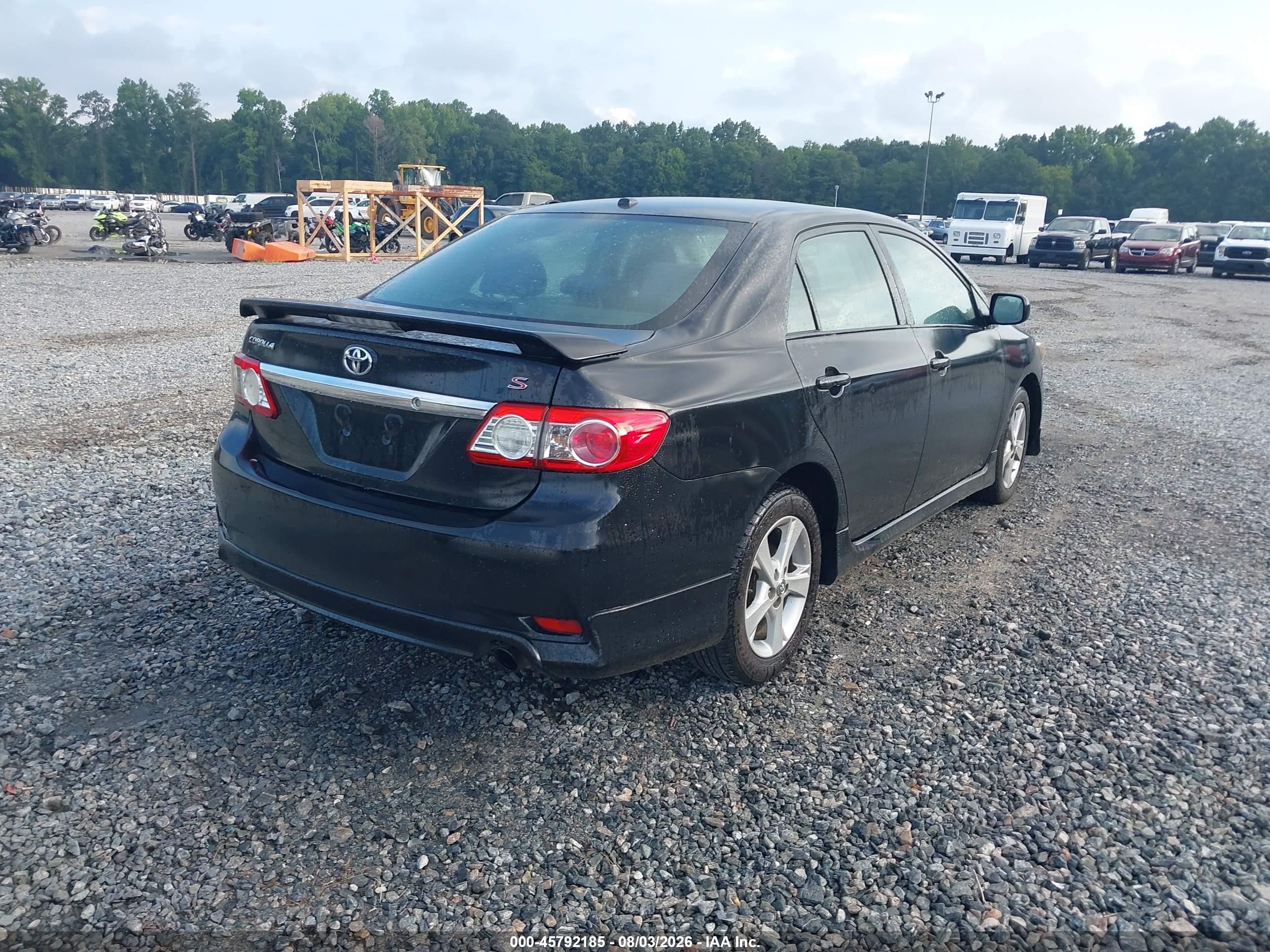 2012 Toyota Corolla S Black vin: 2T1BU4EE7CC788259