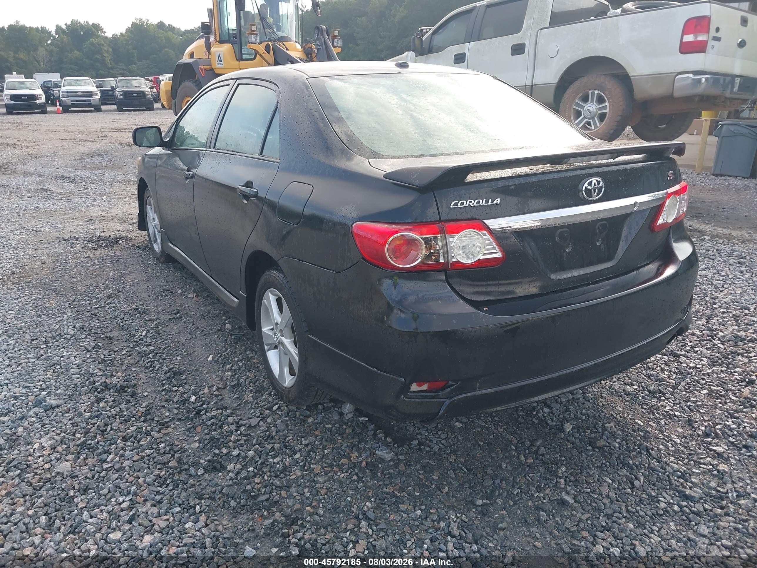 2012 Toyota Corolla S Black vin: 2T1BU4EE7CC788259