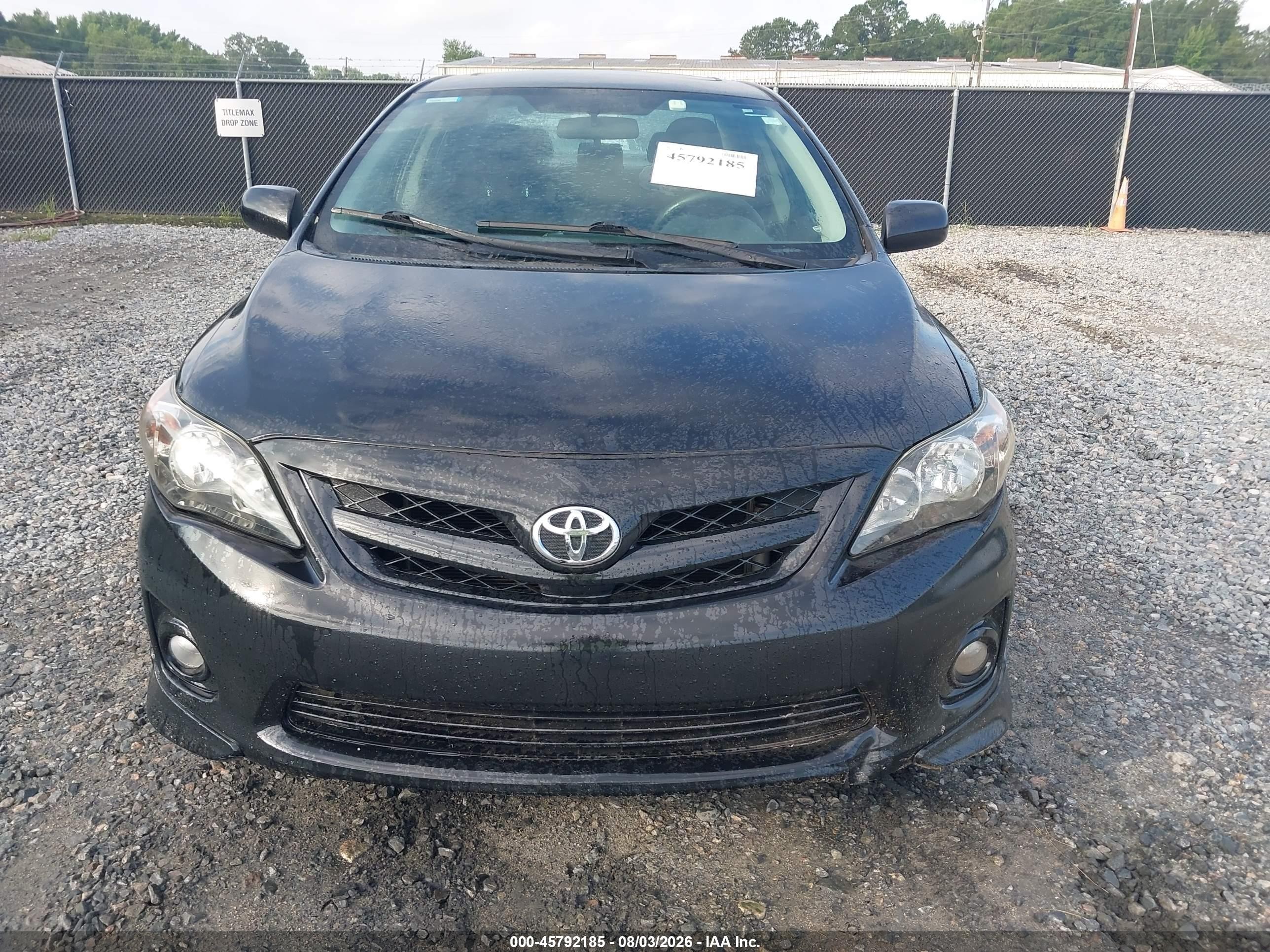 2012 Toyota Corolla S Black vin: 2T1BU4EE7CC788259