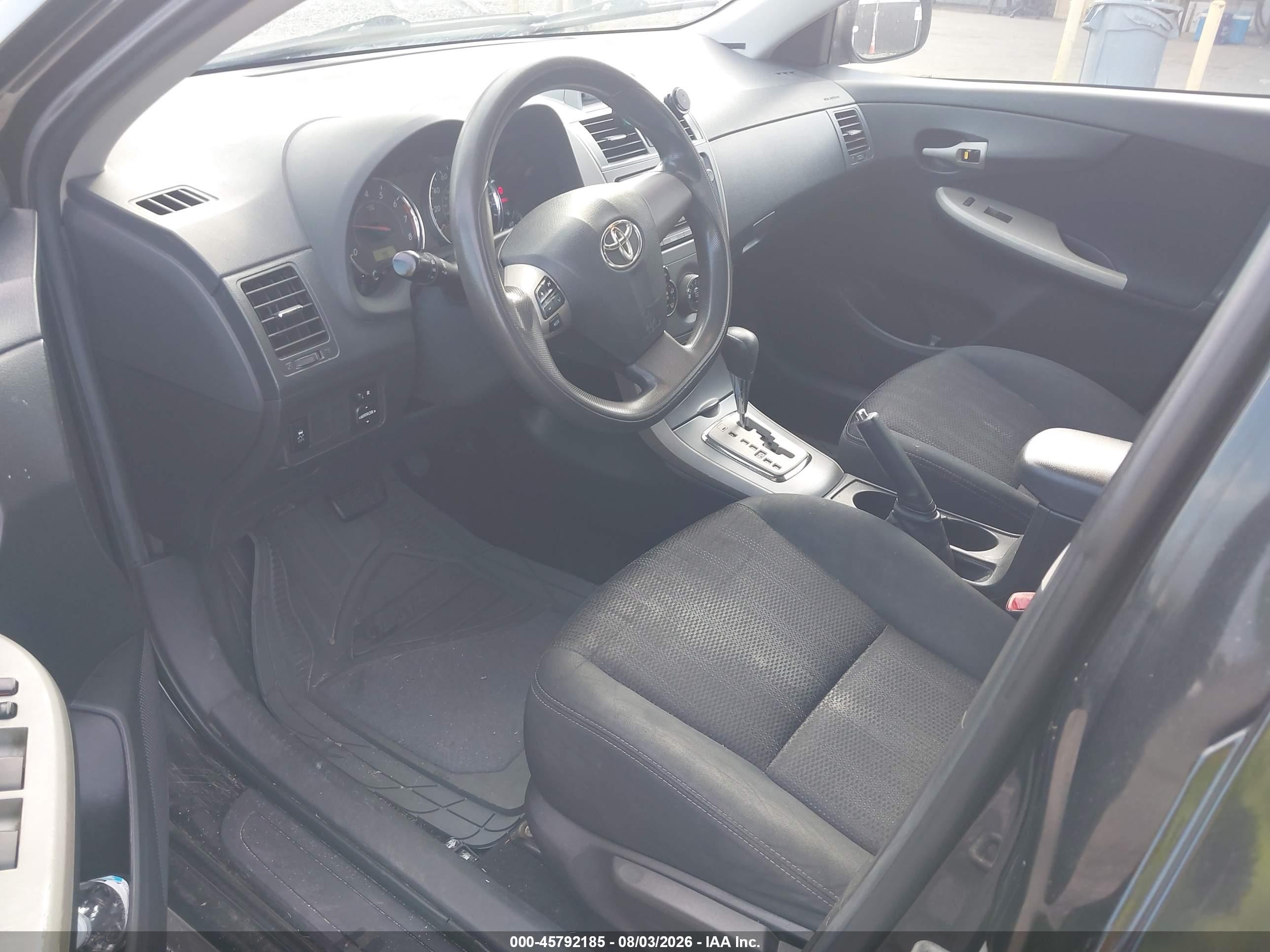 2012 Toyota Corolla S Black vin: 2T1BU4EE7CC788259