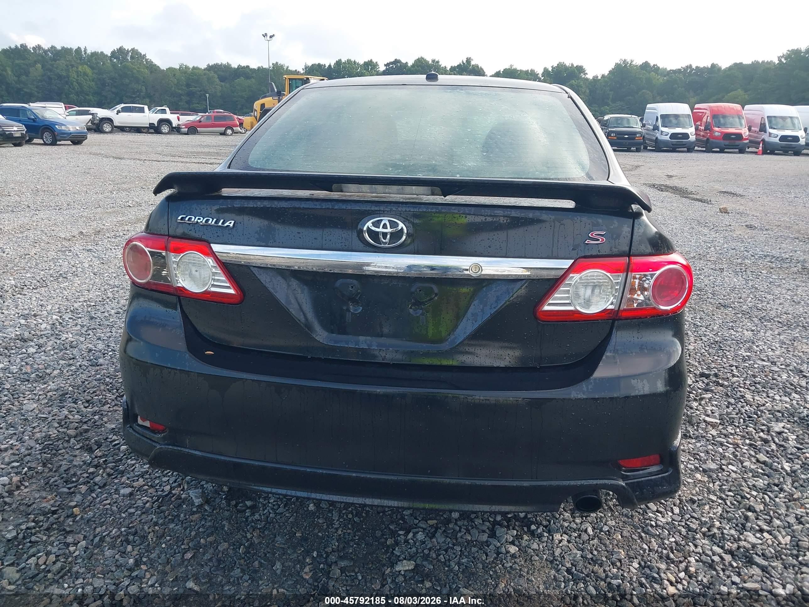 2012 Toyota Corolla S Black vin: 2T1BU4EE7CC788259