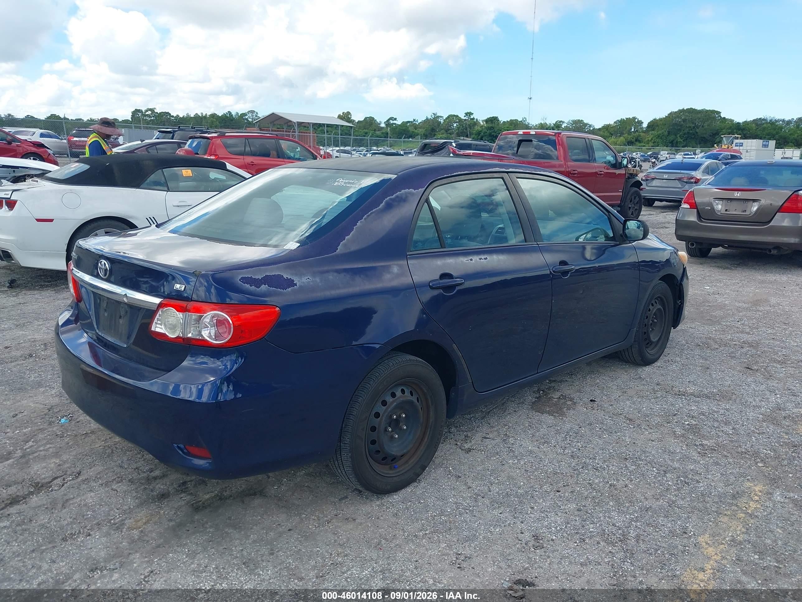 2012 Toyota Corolla Le Dark Blue vin: 2T1BU4EE7CC788732