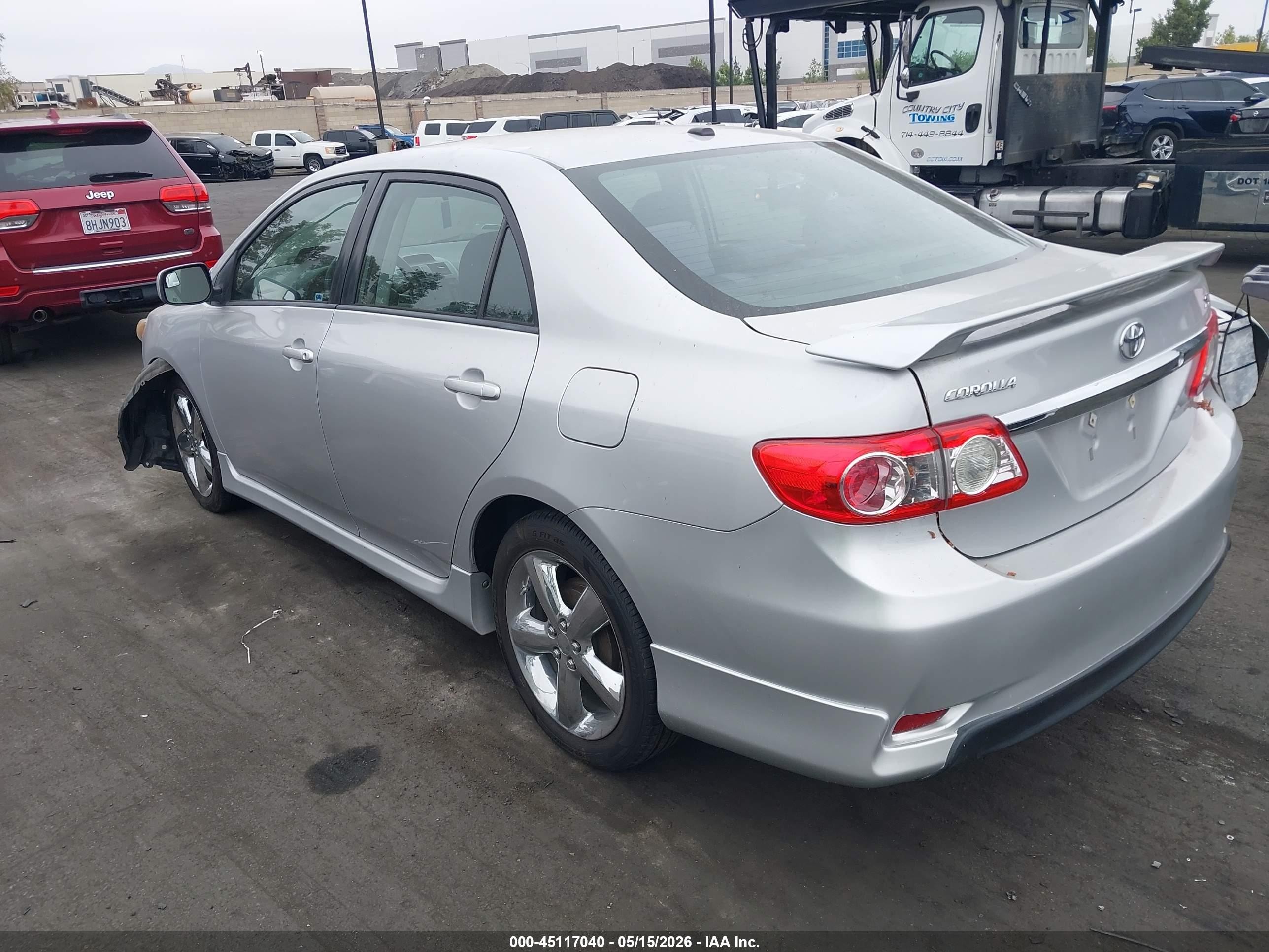 2012 Toyota Corolla S Silver vin: 2T1BU4EE7CC828307