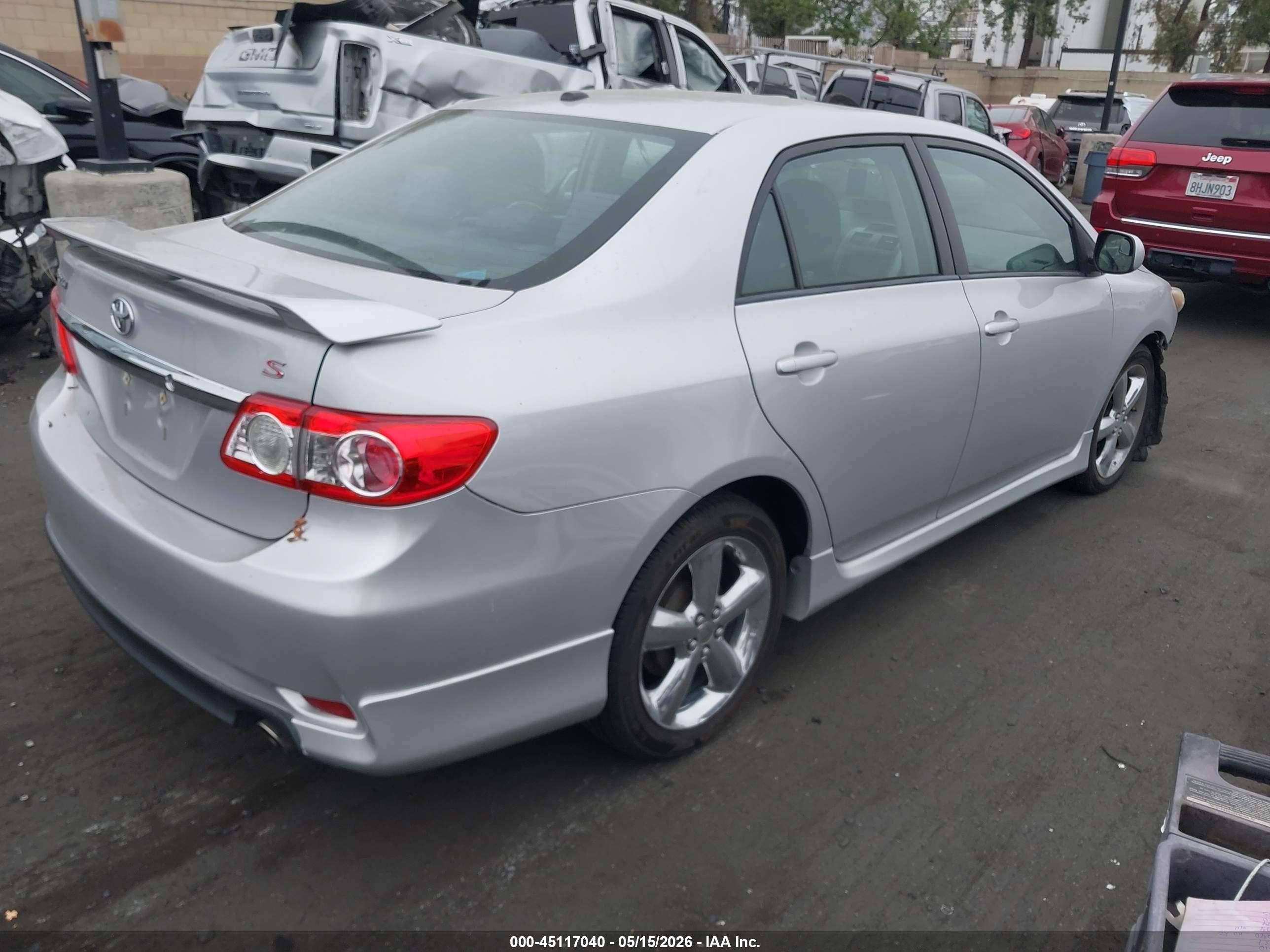 2012 Toyota Corolla S Silver vin: 2T1BU4EE7CC828307