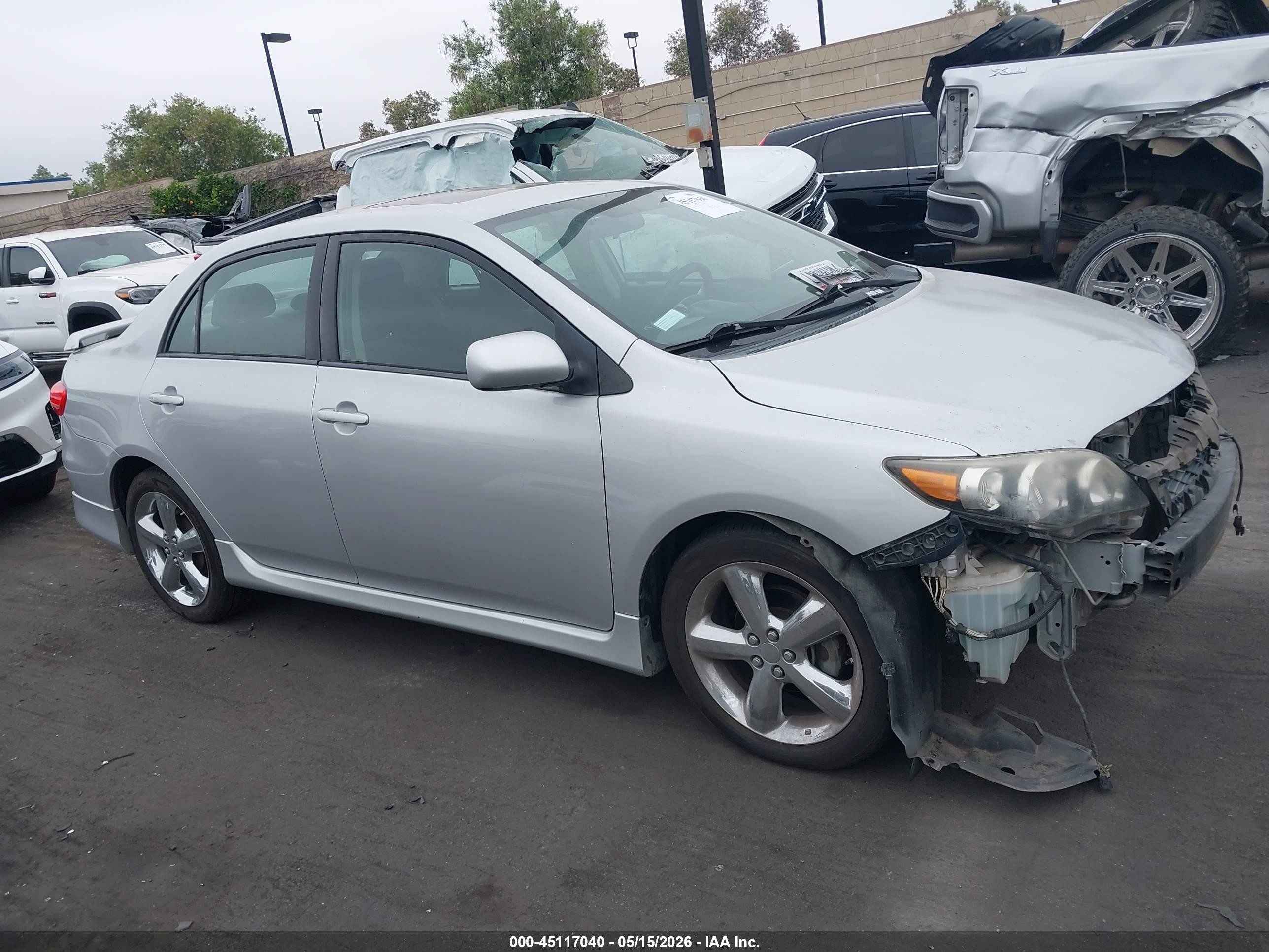 2012 Toyota Corolla S Silver vin: 2T1BU4EE7CC828307