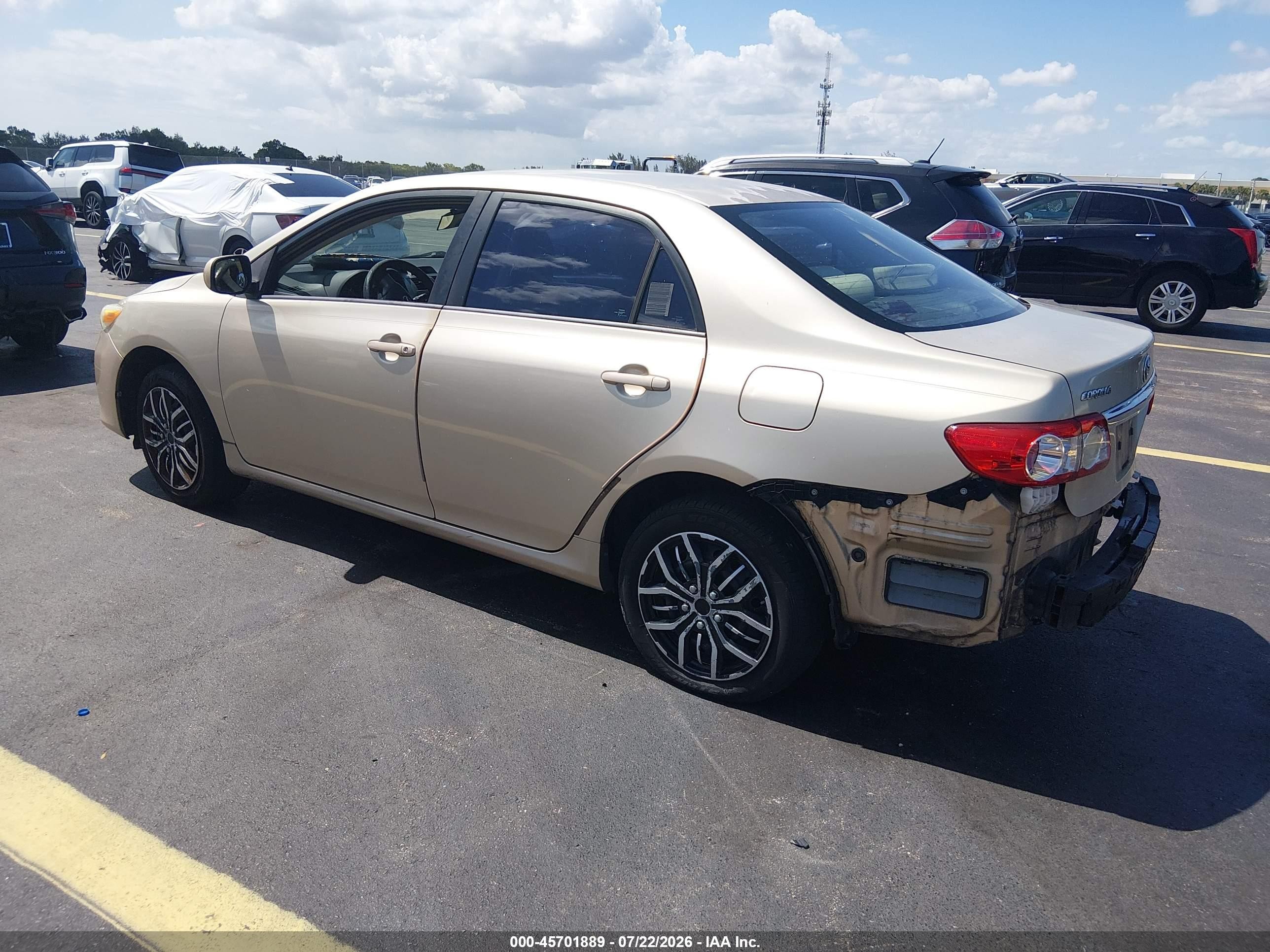 2012 Toyota Corolla Le Gold vin: 2T1BU4EE7CC831286