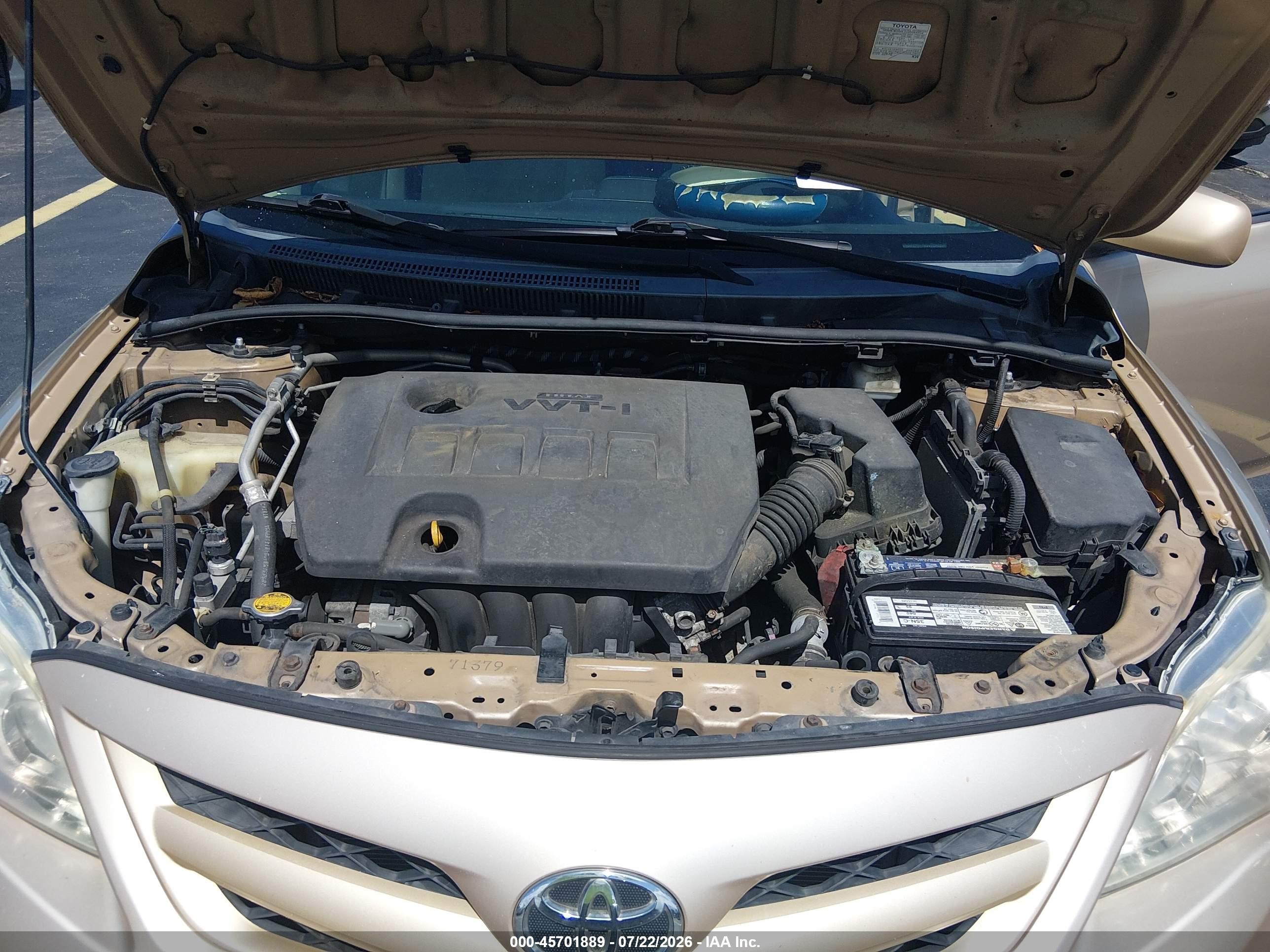 2012 Toyota Corolla Le Gold vin: 2T1BU4EE7CC831286