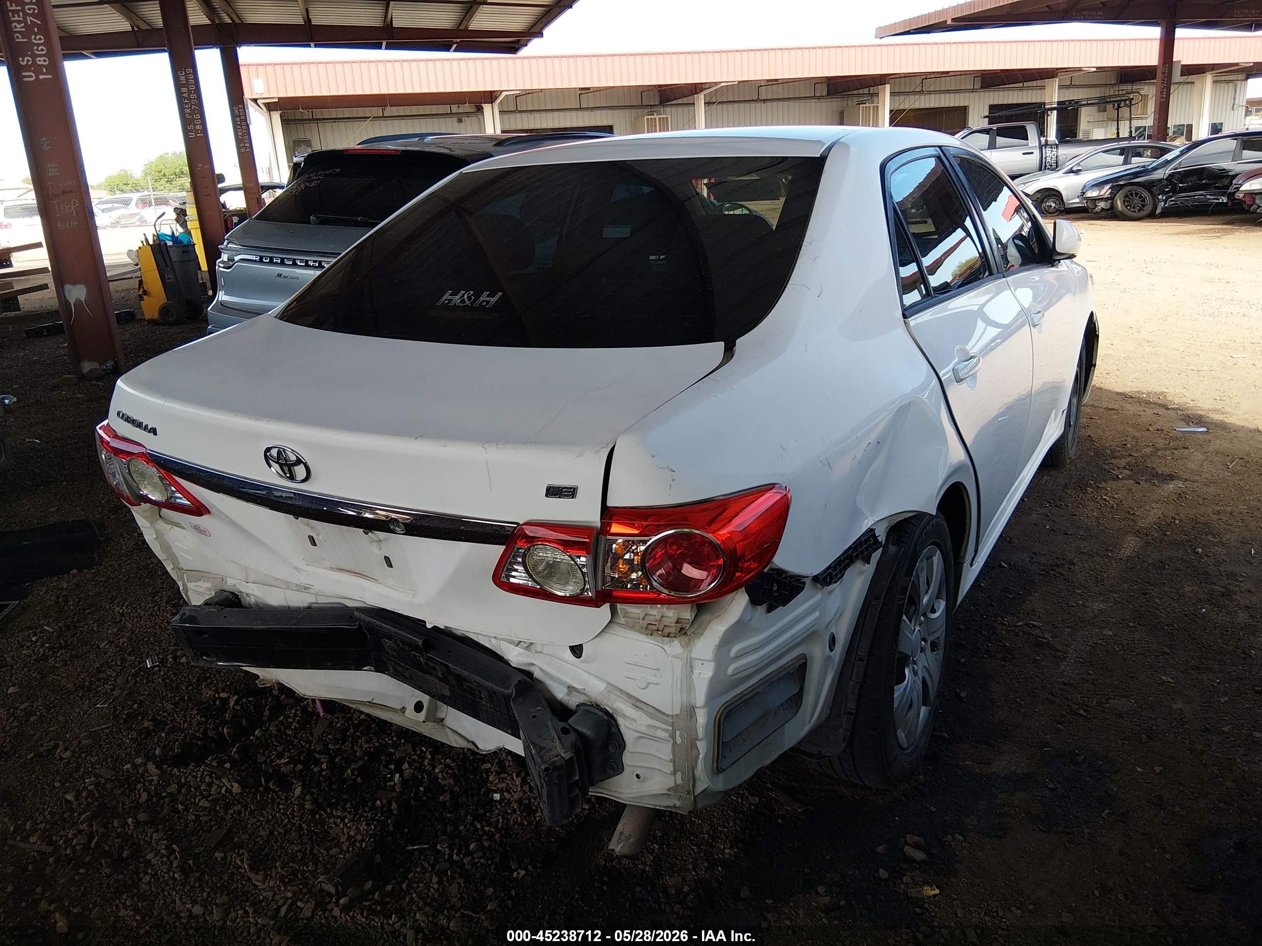 2012 Toyota Corolla Le White vin: 2T1BU4EE7CC831854