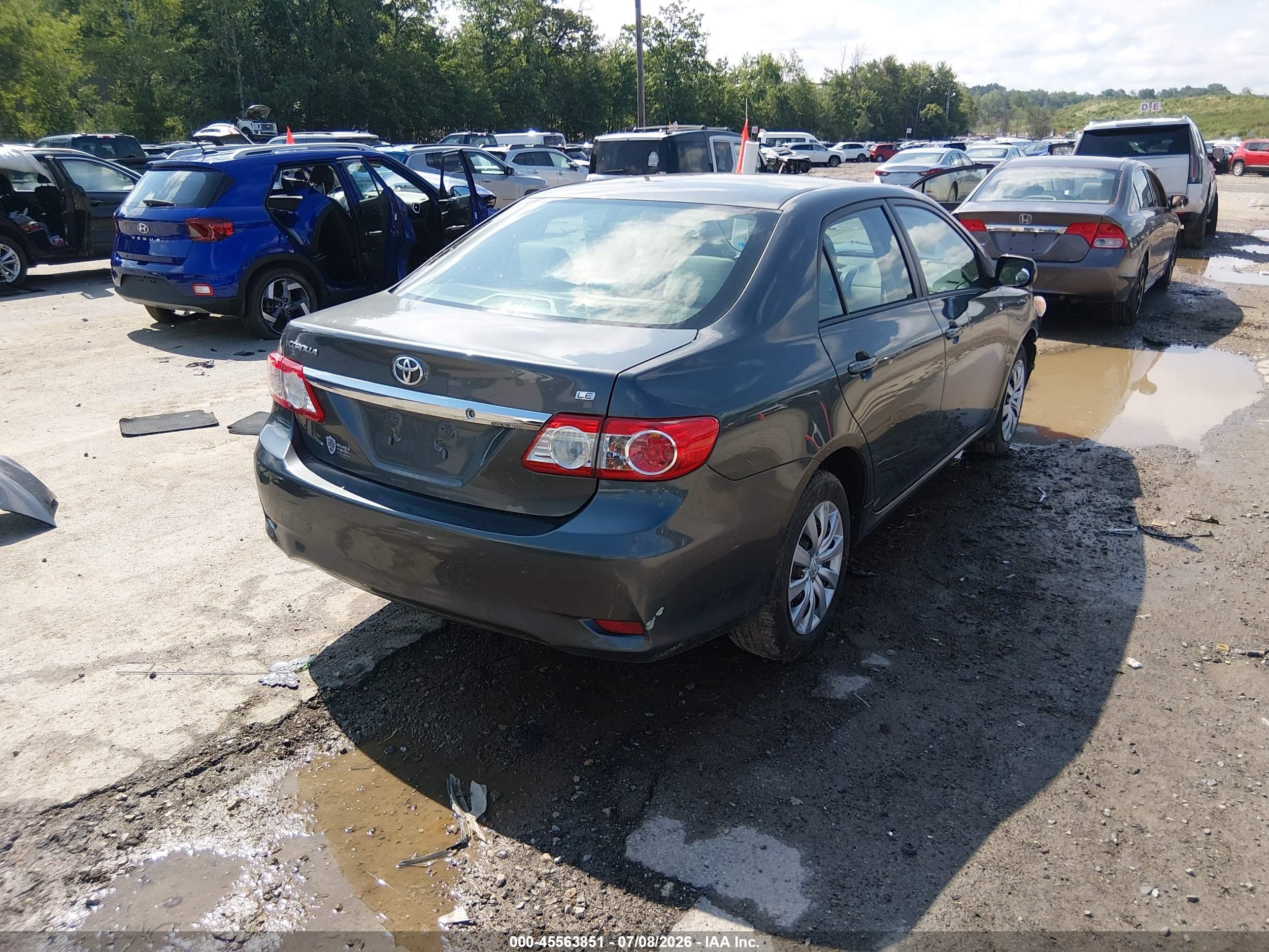 2012 Toyota Corolla Le Серый vin: 2T1BU4EE7CC837170