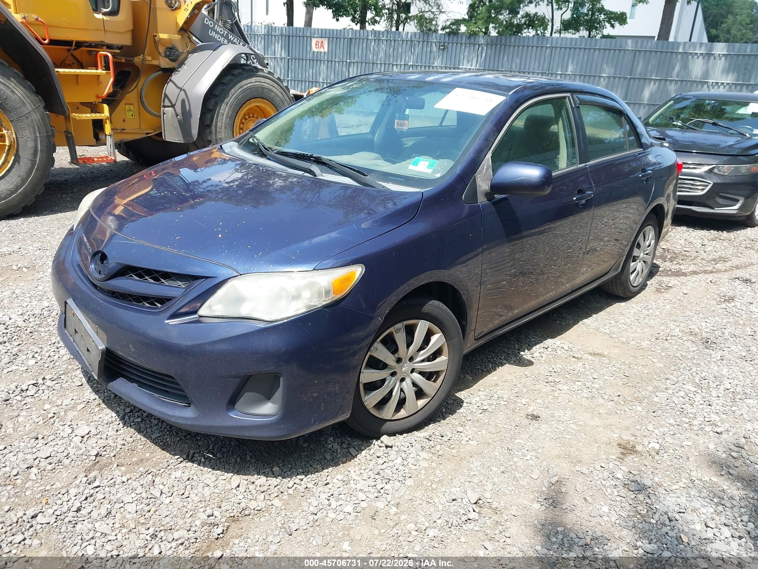 2012 Toyota Corolla Le Blue vin: 2T1BU4EE7CC857225