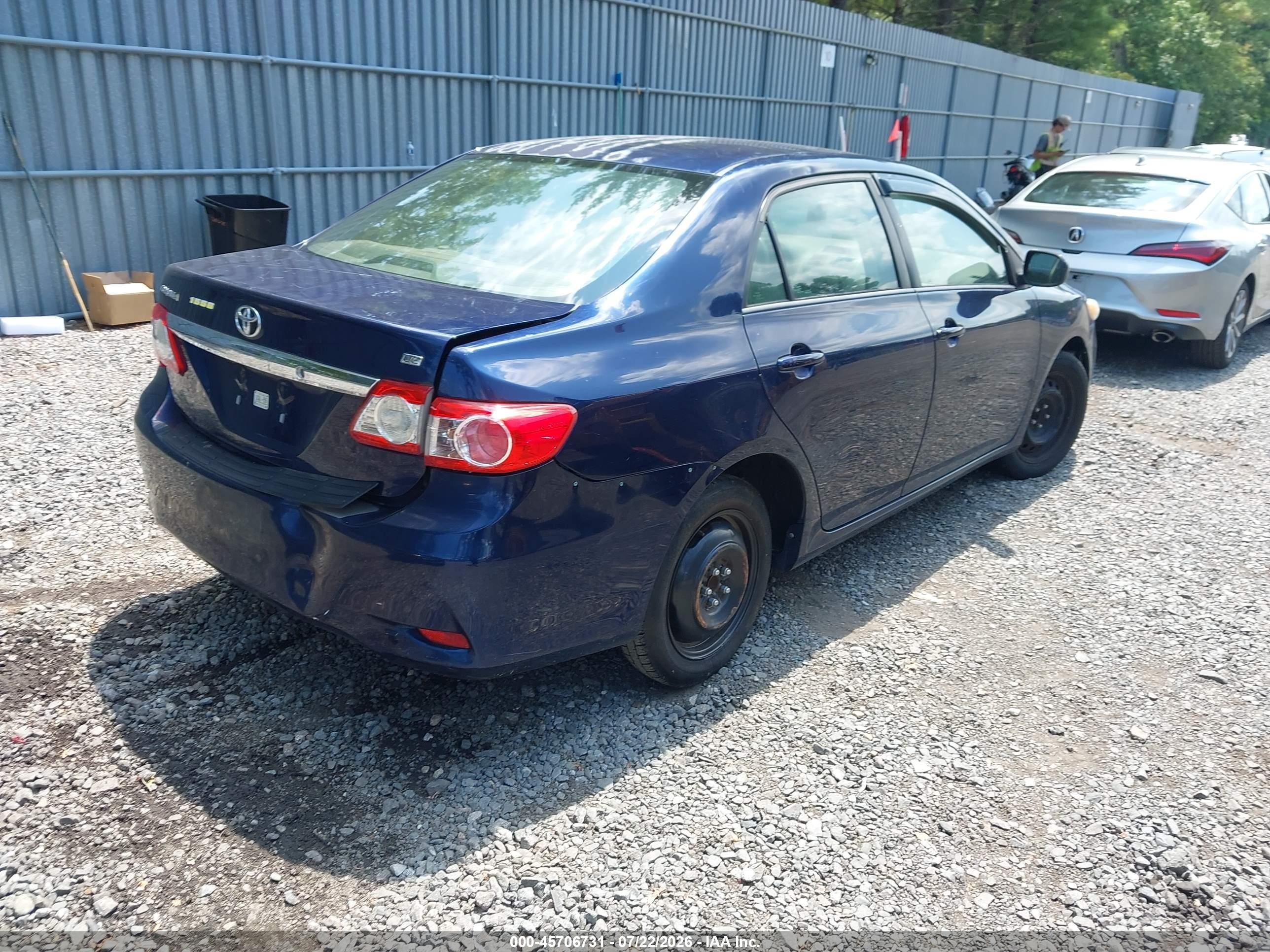 2012 Toyota Corolla Le Blue vin: 2T1BU4EE7CC857225