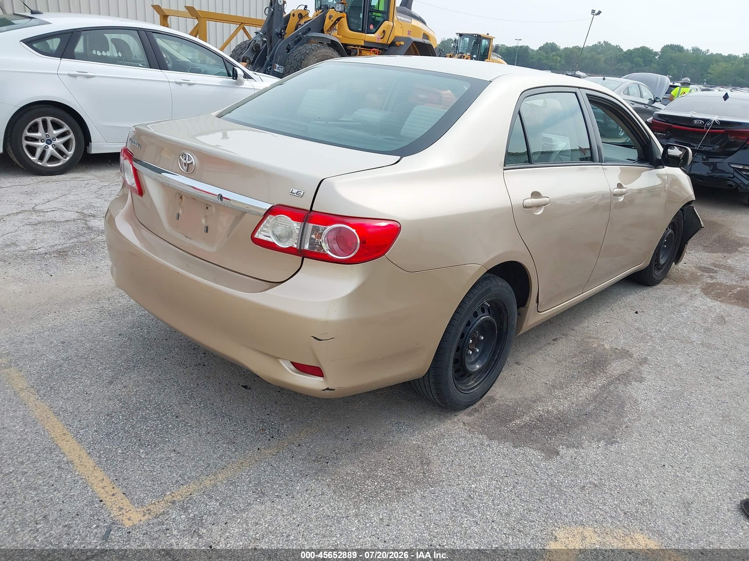 2012 Toyota Corolla Le Золотой vin: 2T1BU4EE7CC862991