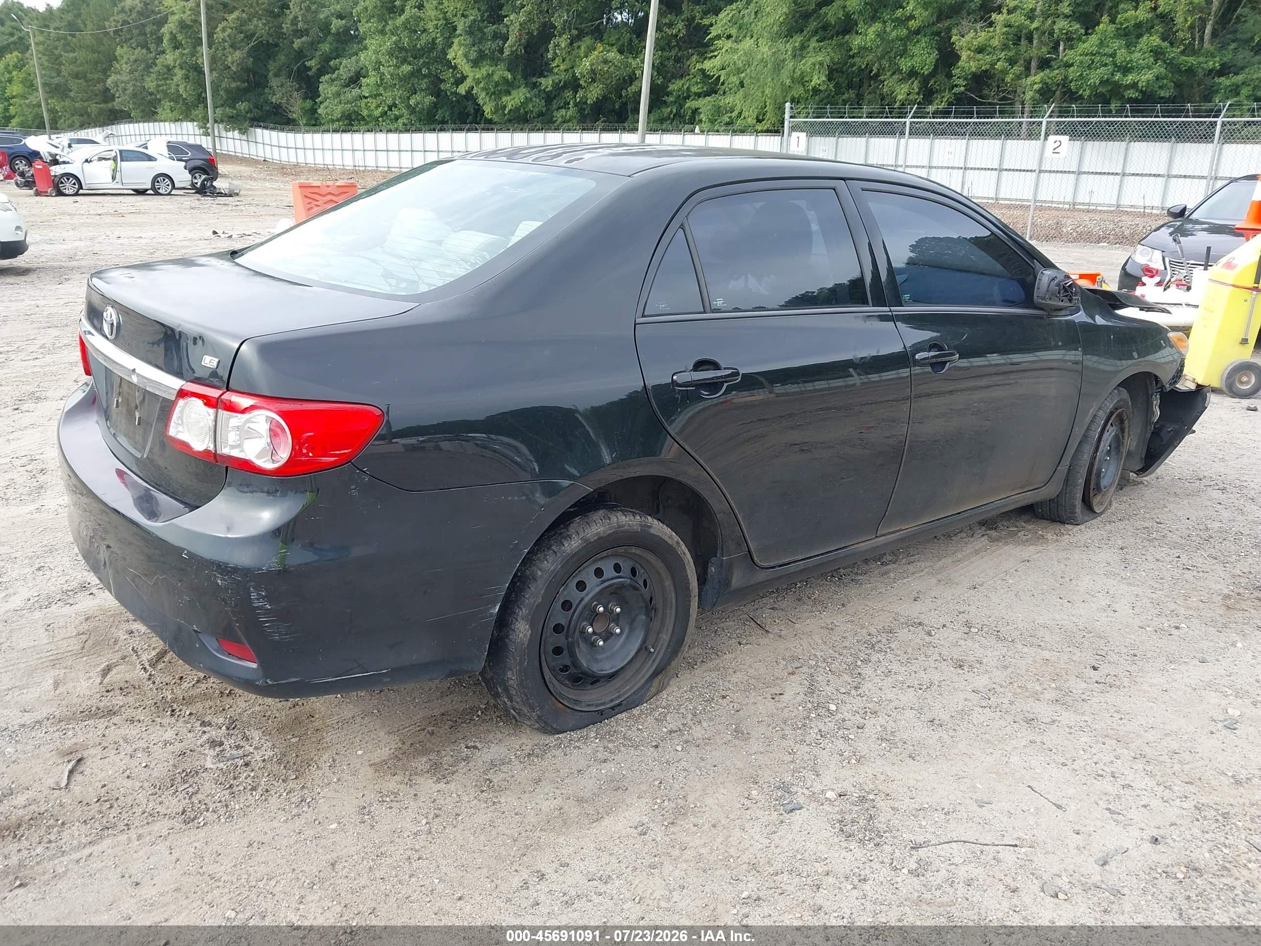 2012 Toyota Corolla Le Black vin: 2T1BU4EE7CC865311