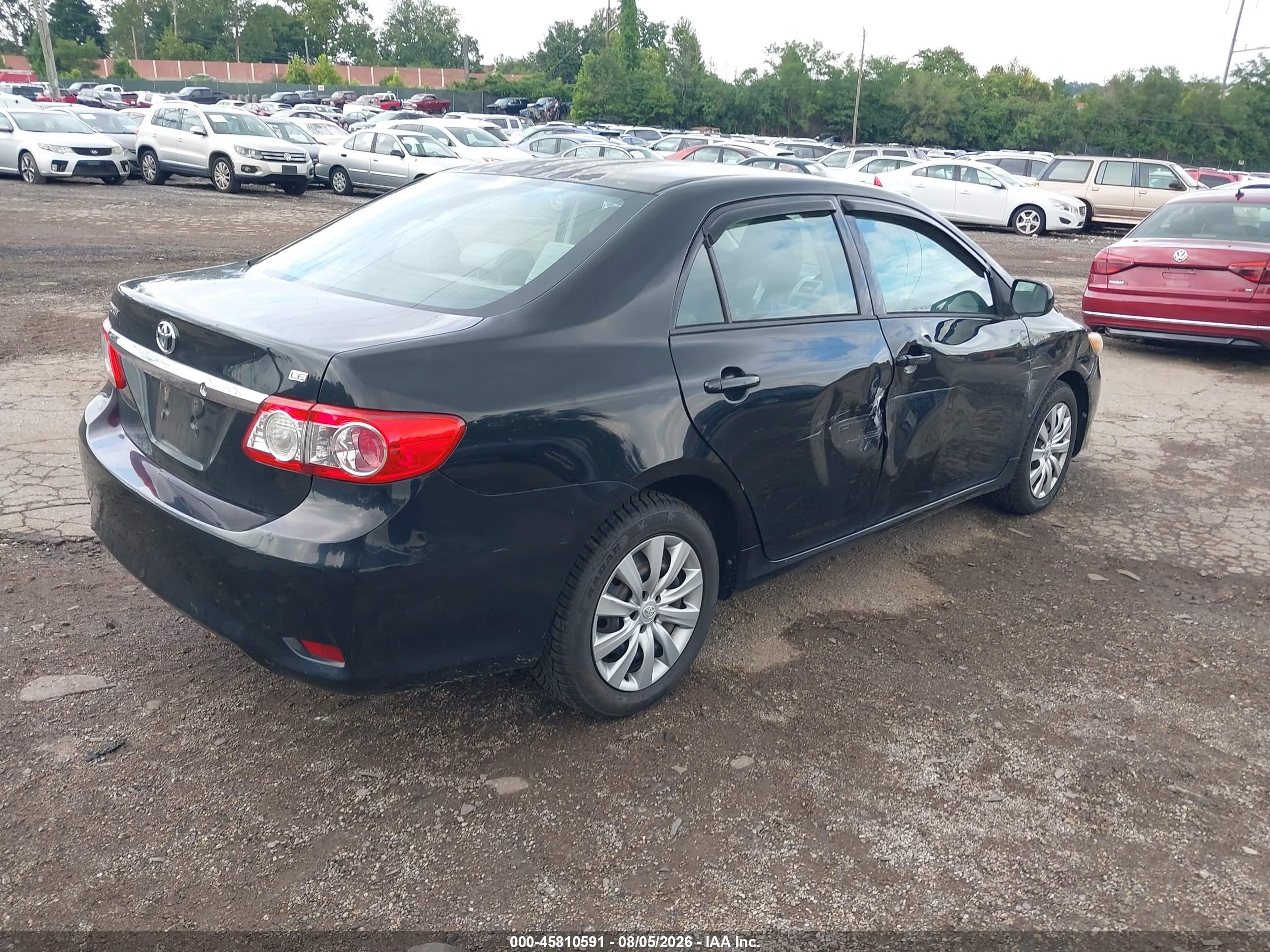 2012 Toyota Corolla Le Black vin: 2T1BU4EE7CC866474