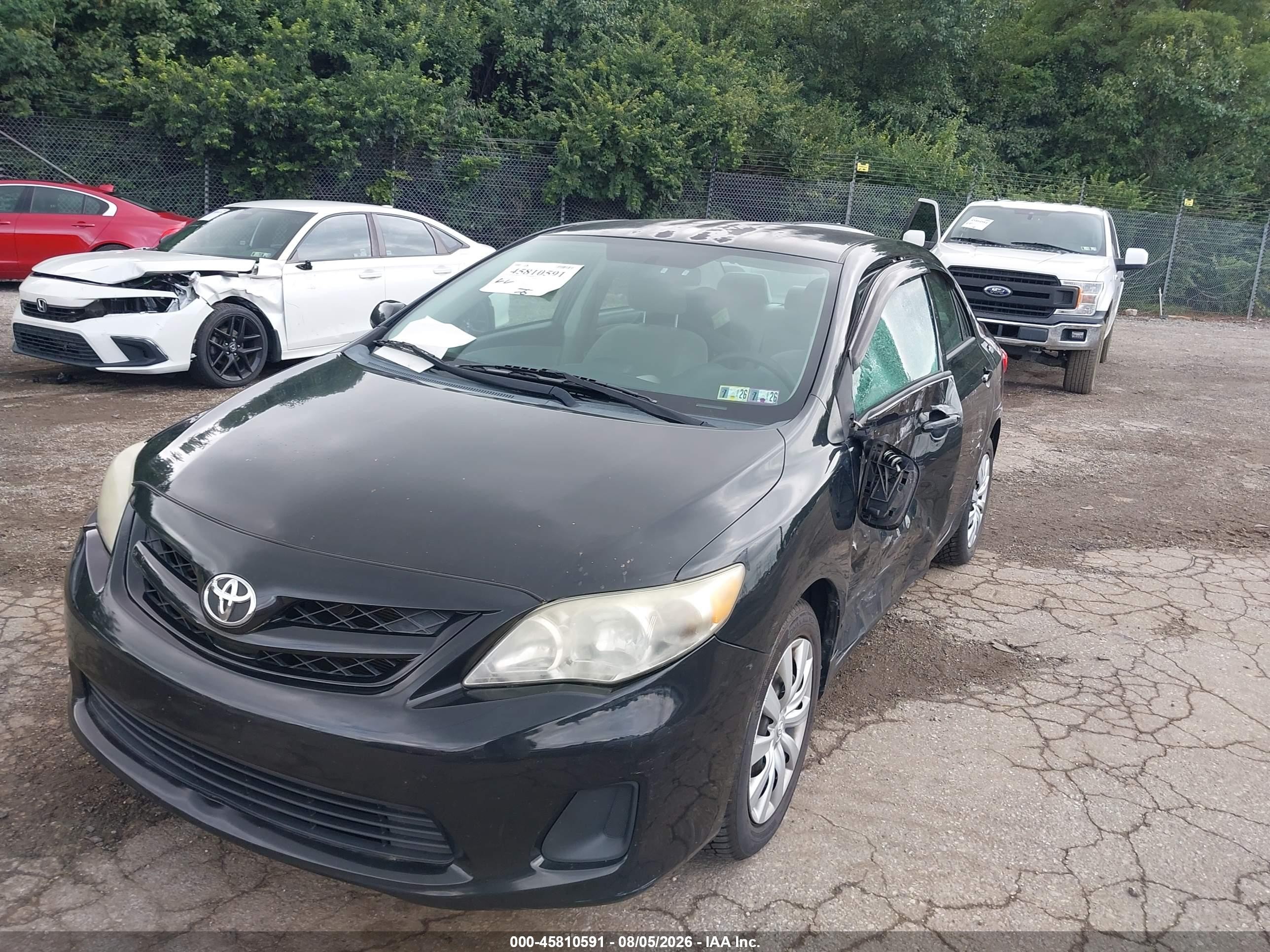 2012 Toyota Corolla Le Black vin: 2T1BU4EE7CC866474