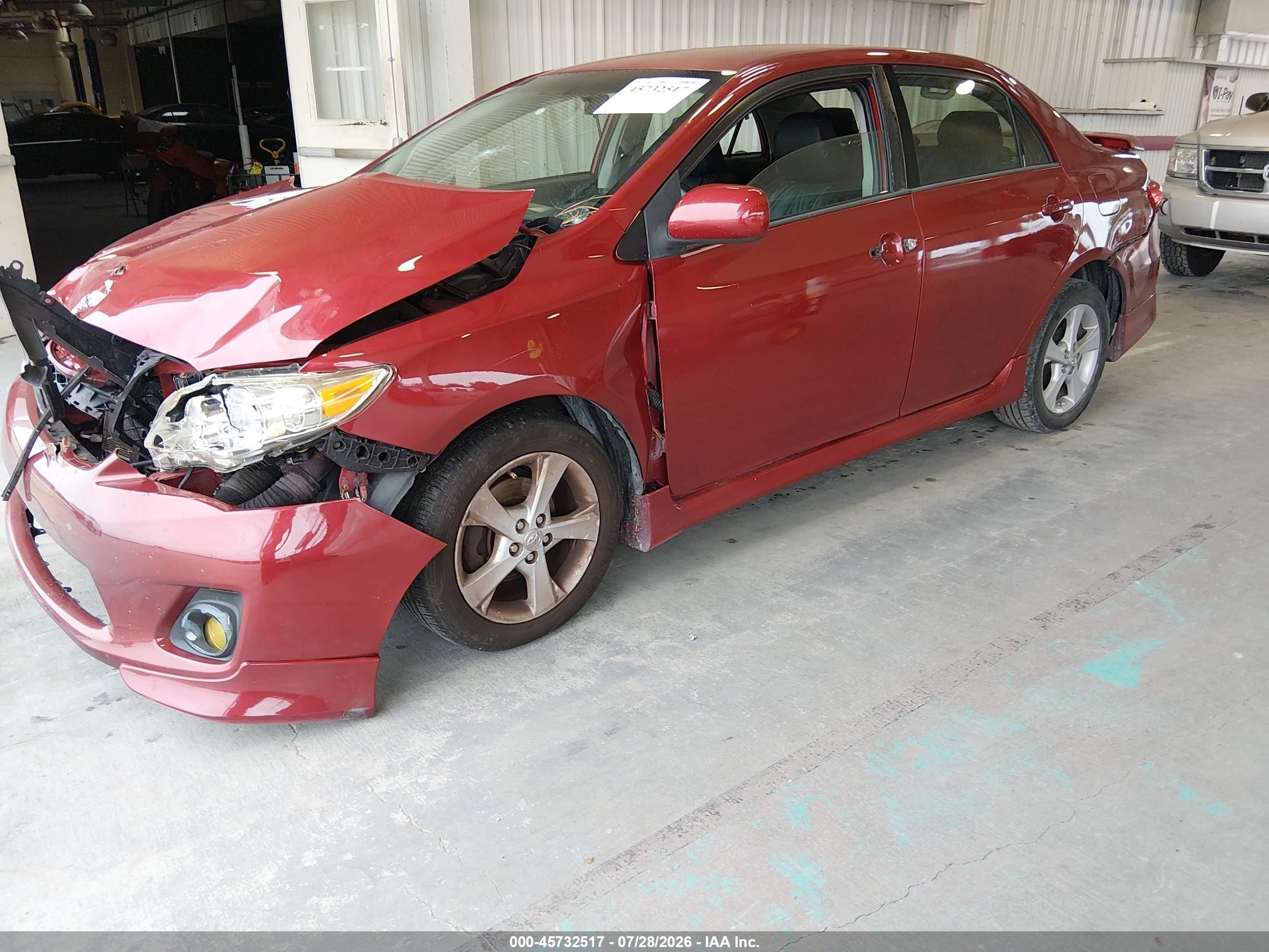 2012 Toyota Corolla S Красный vin: 2T1BU4EE7CC878060