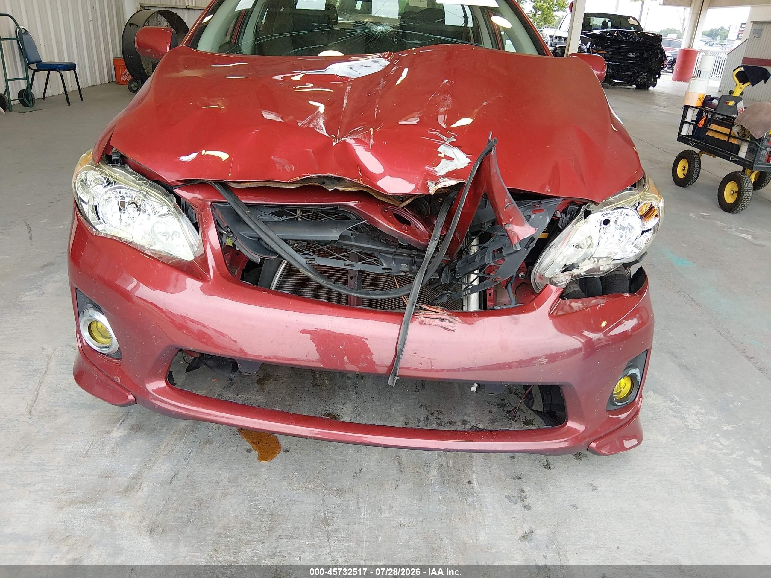 2012 Toyota Corolla S Красный vin: 2T1BU4EE7CC878060