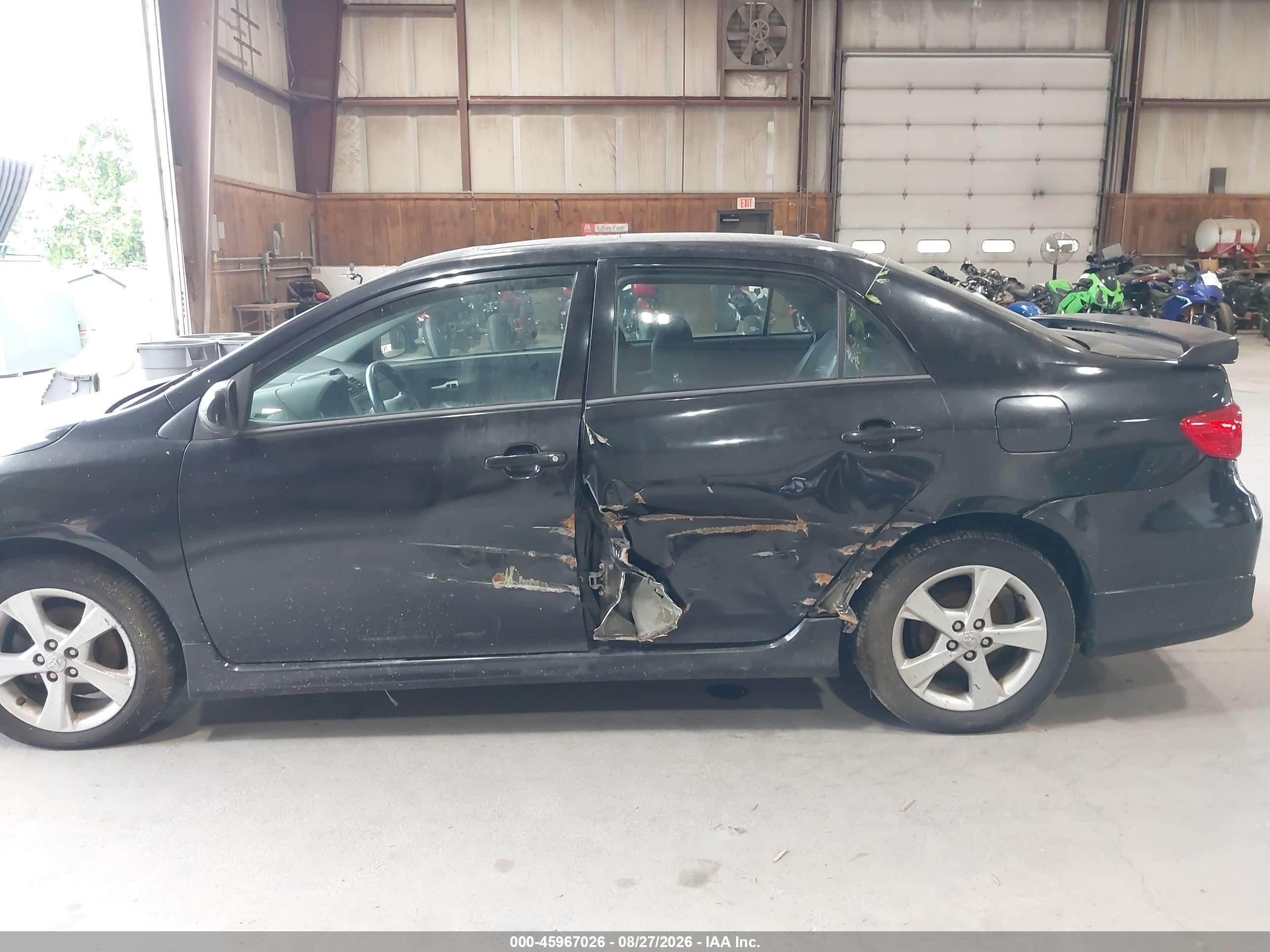 2012 Toyota Corolla S Black vin: 2T1BU4EE7CC896106