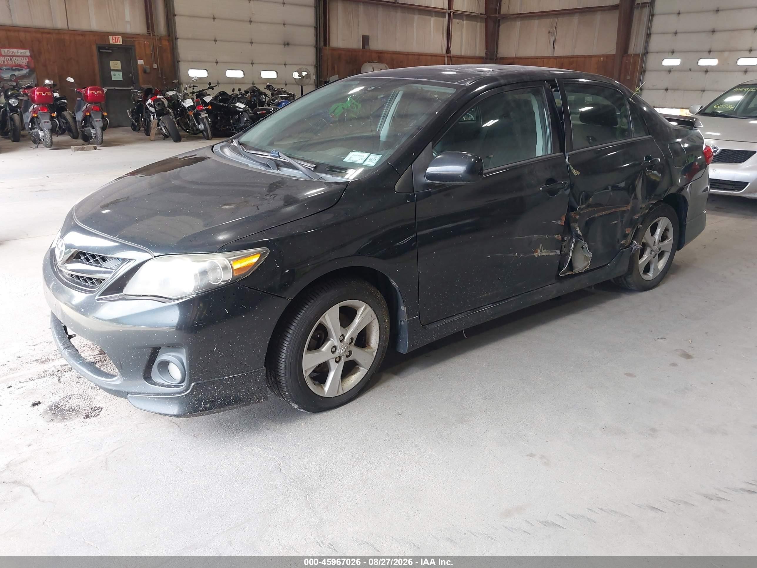 2012 Toyota Corolla S Black vin: 2T1BU4EE7CC896106
