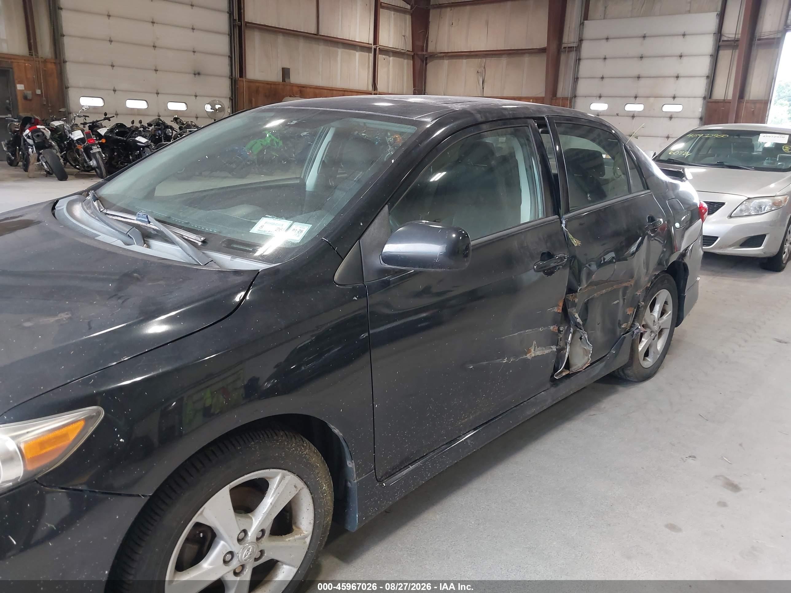 2012 Toyota Corolla S Black vin: 2T1BU4EE7CC896106
