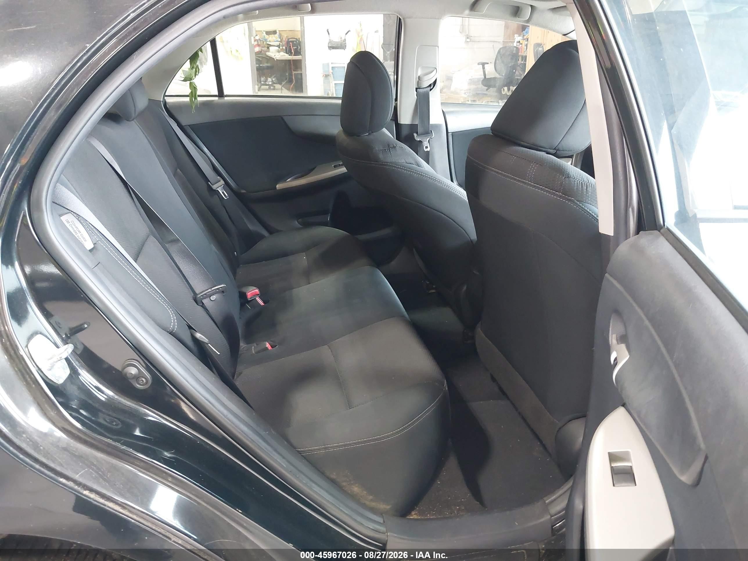 2012 Toyota Corolla S Black vin: 2T1BU4EE7CC896106