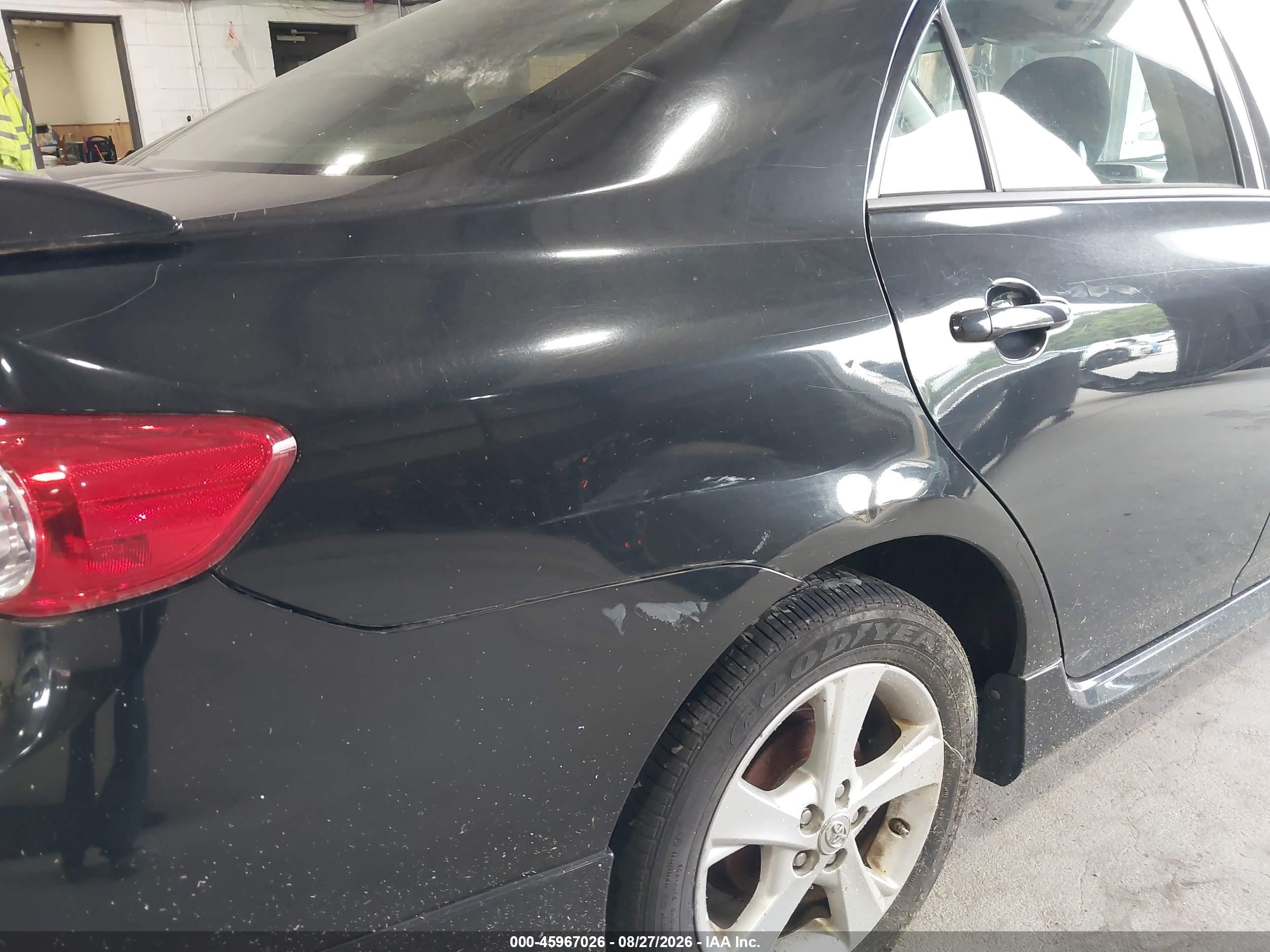 2012 Toyota Corolla S Black vin: 2T1BU4EE7CC896106
