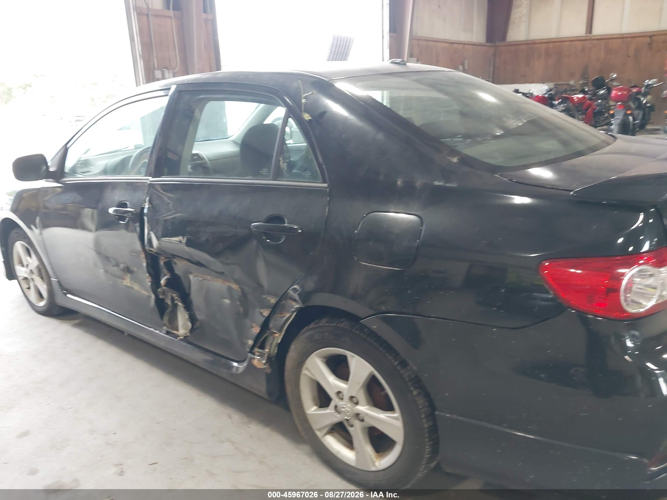 2012 Toyota Corolla S Black vin: 2T1BU4EE7CC896106