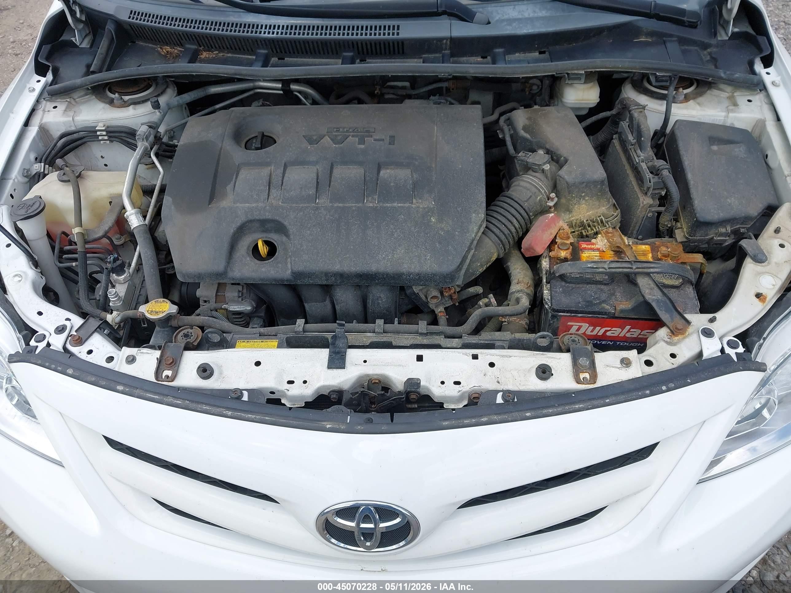 2012 Toyota Corolla Le White vin: 2T1BU4EE7CC910697