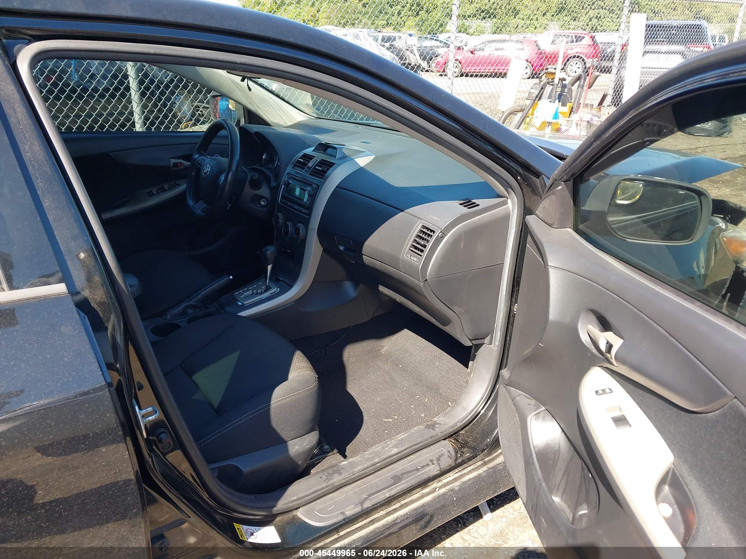 2012 Toyota Corolla S Black vin: 2T1BU4EE7CC912742