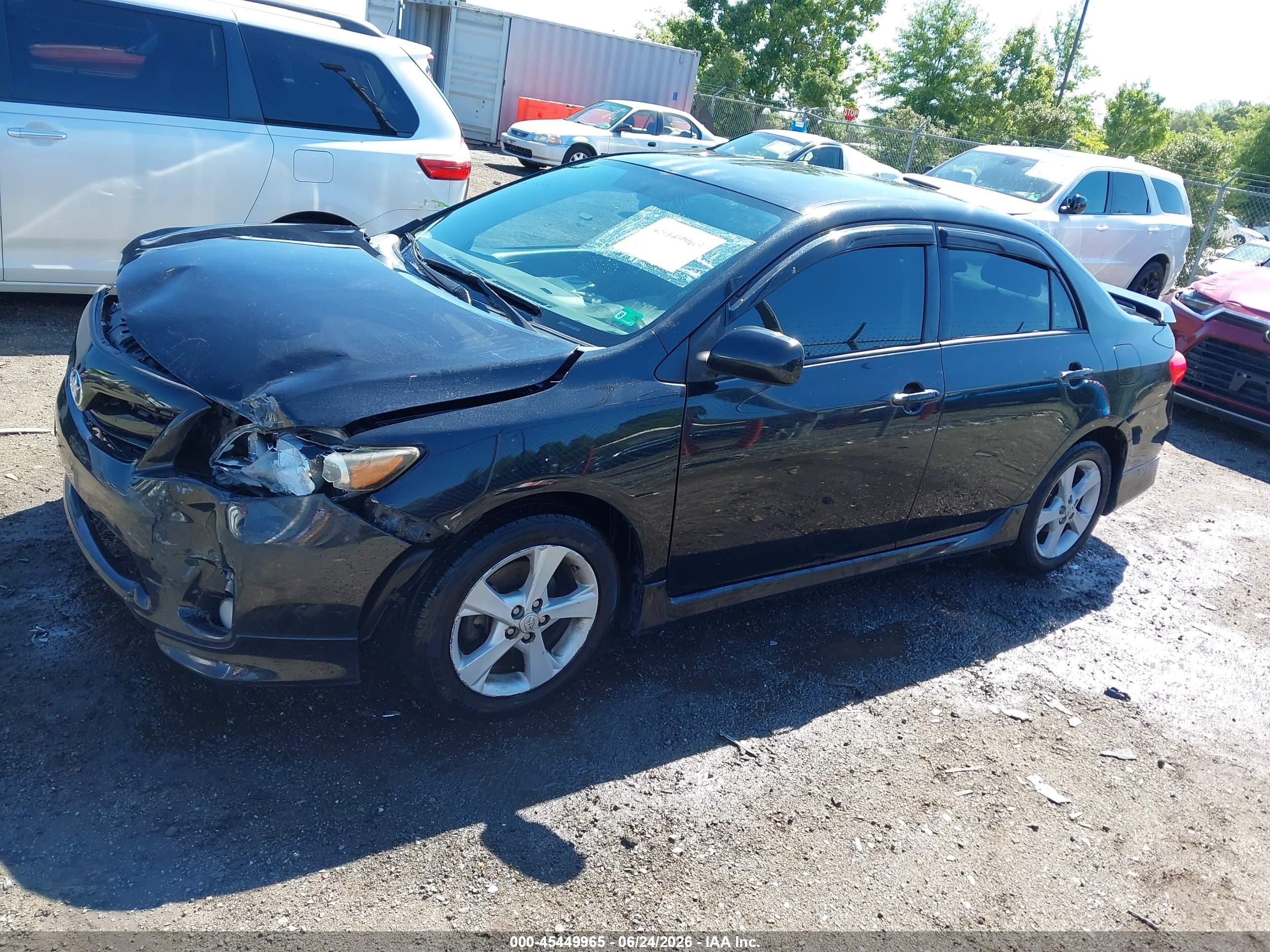 2012 Toyota Corolla S Black vin: 2T1BU4EE7CC912742