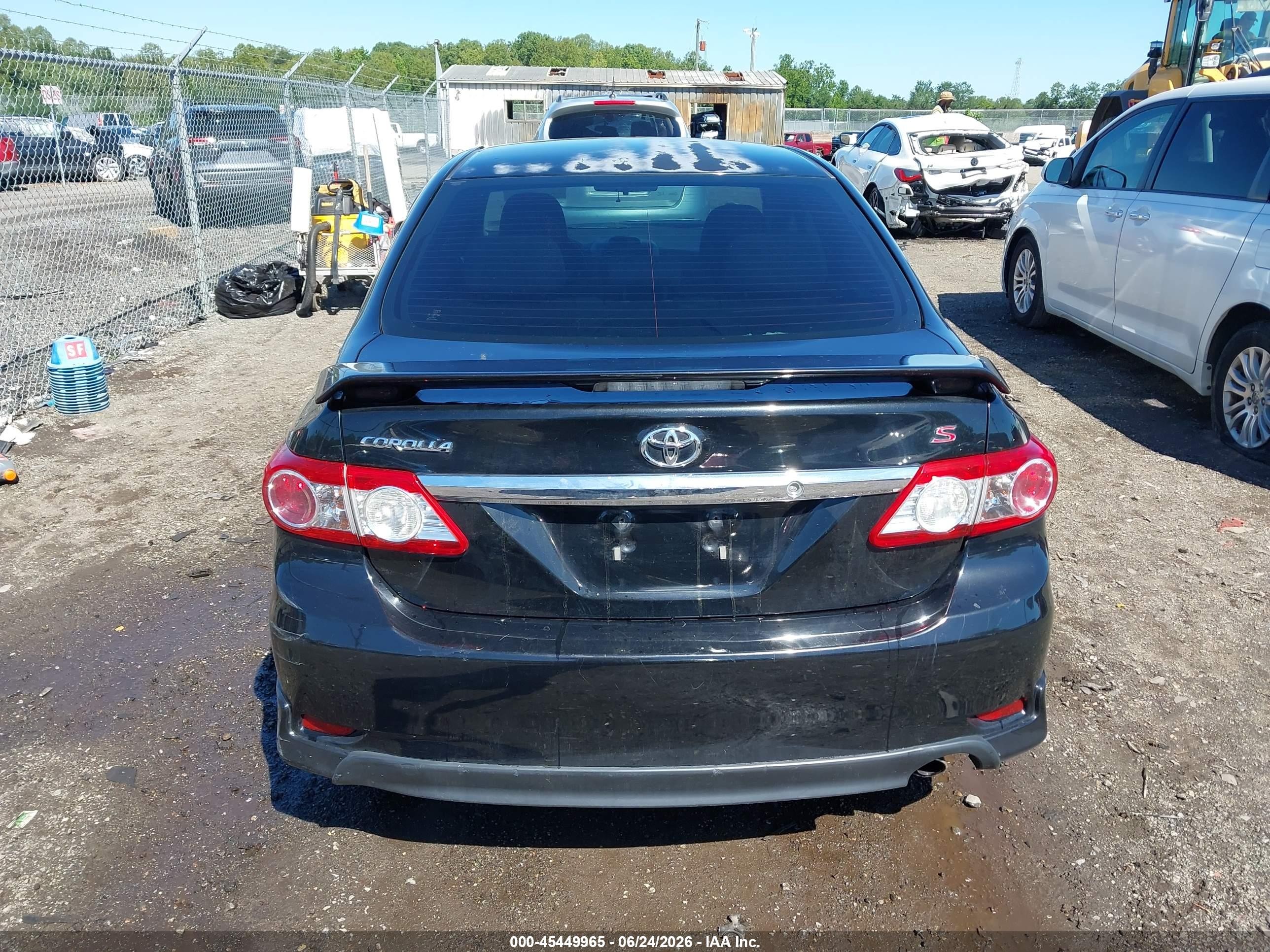 2012 Toyota Corolla S Black vin: 2T1BU4EE7CC912742